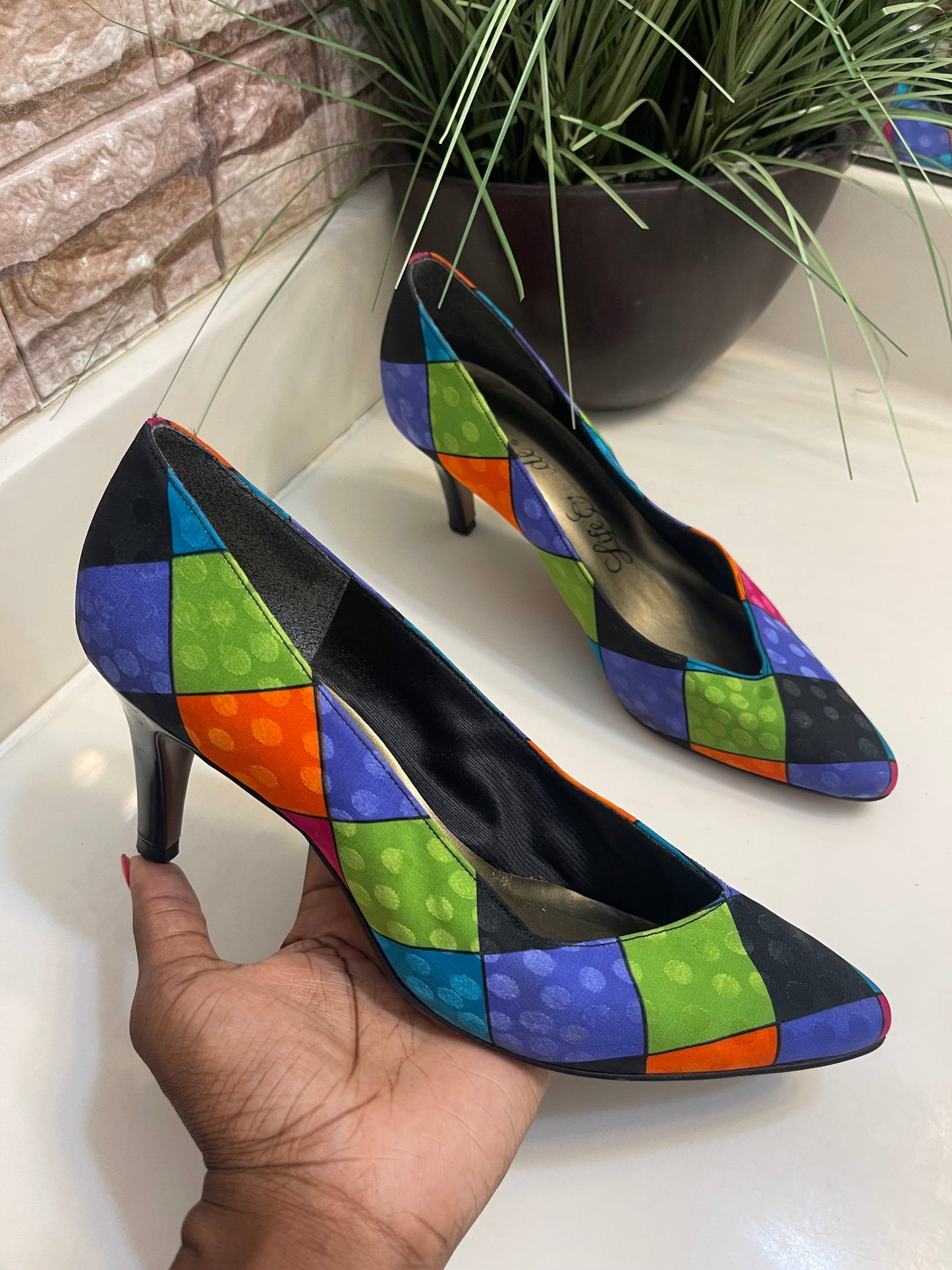 Colorful Low Heels Women sz 9