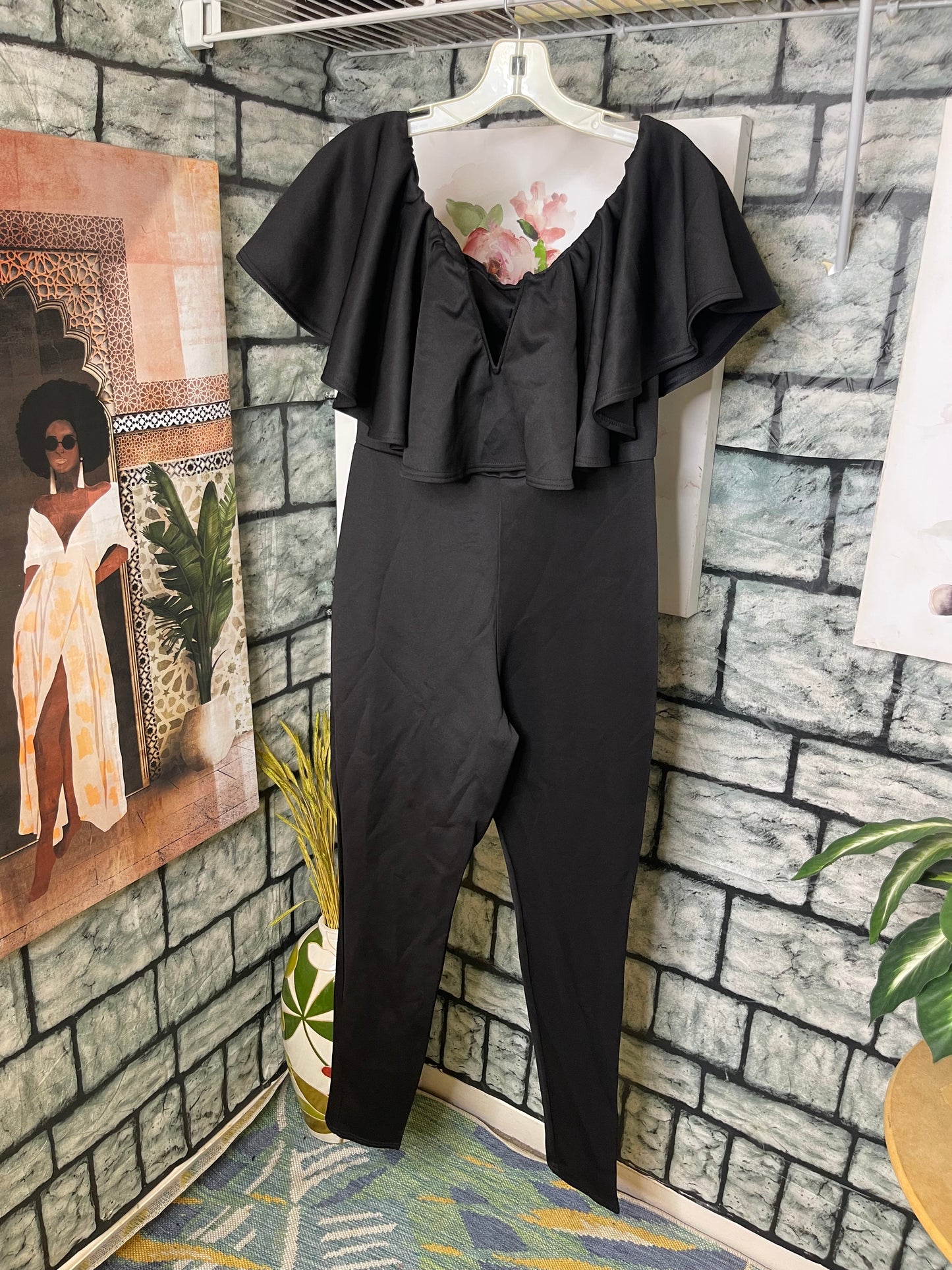 NEW Boohoo Black Jumpsuit Women sz 8