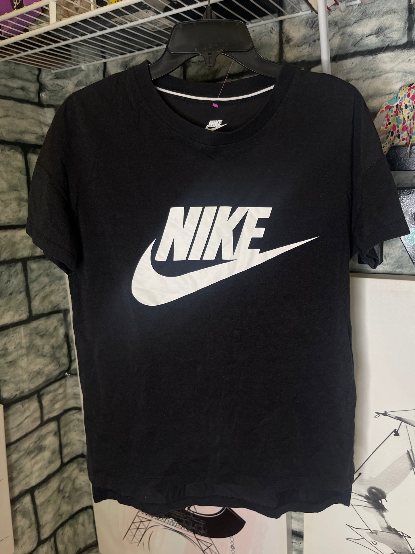 Nike Black White Shirt Men Women sz Small