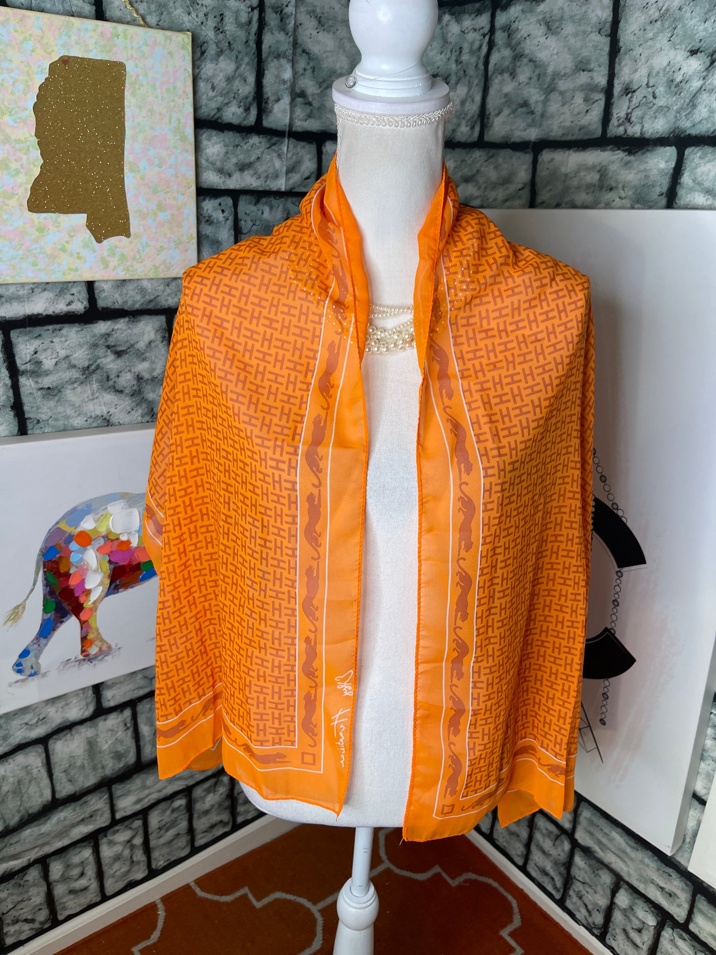Orange scarf / wrap