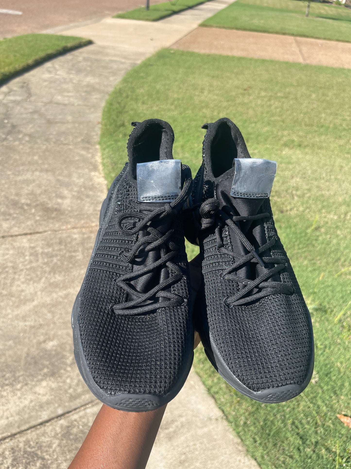 Black Rhinestone Women sz 9.5