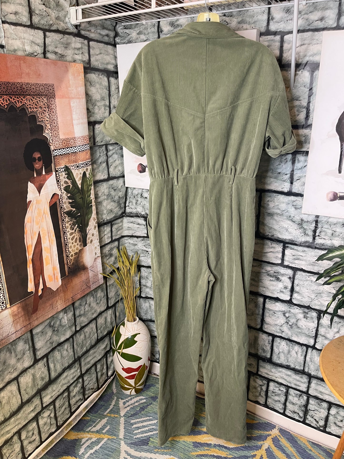 Fashion Nova Green Jumpsuit Women sz Small