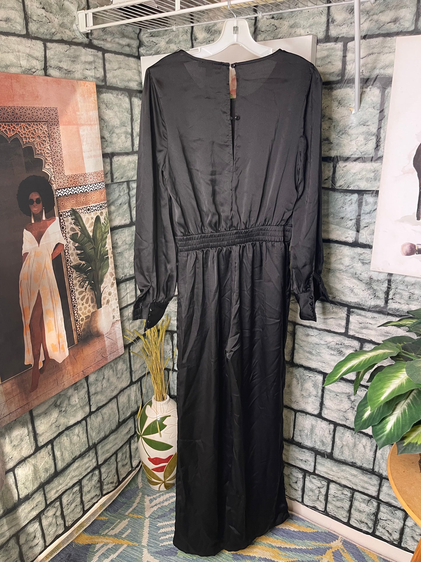 Dress Day Black Jumpsuit Women sz Medium