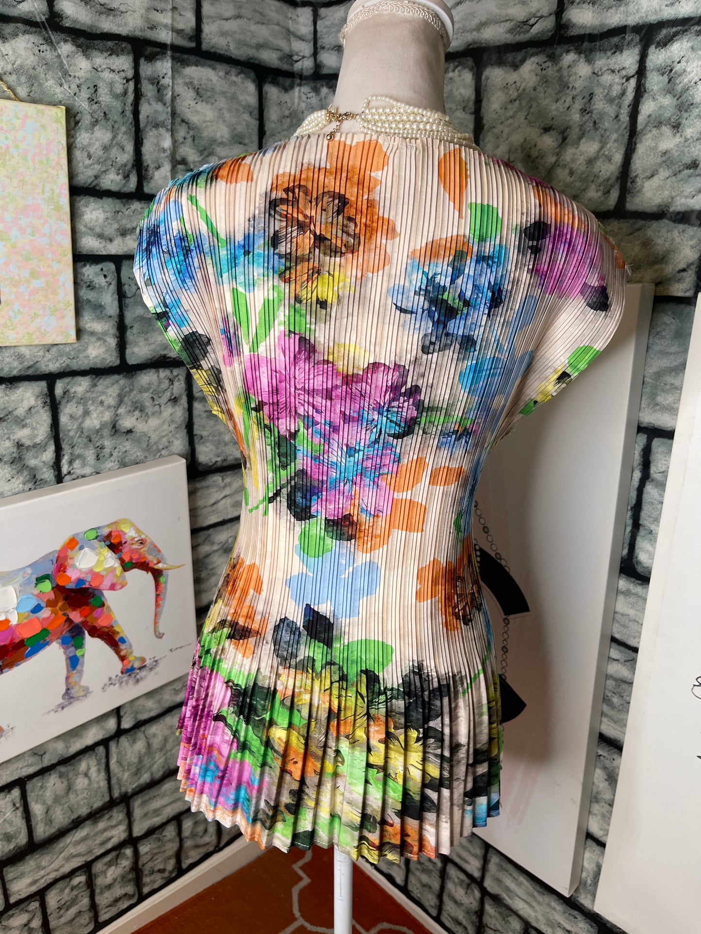 Milano Colorful Blouse Women sz Xl