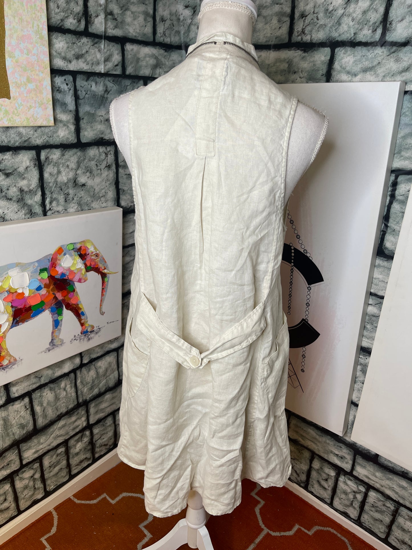 Luii Beige Blouse Women sz Small