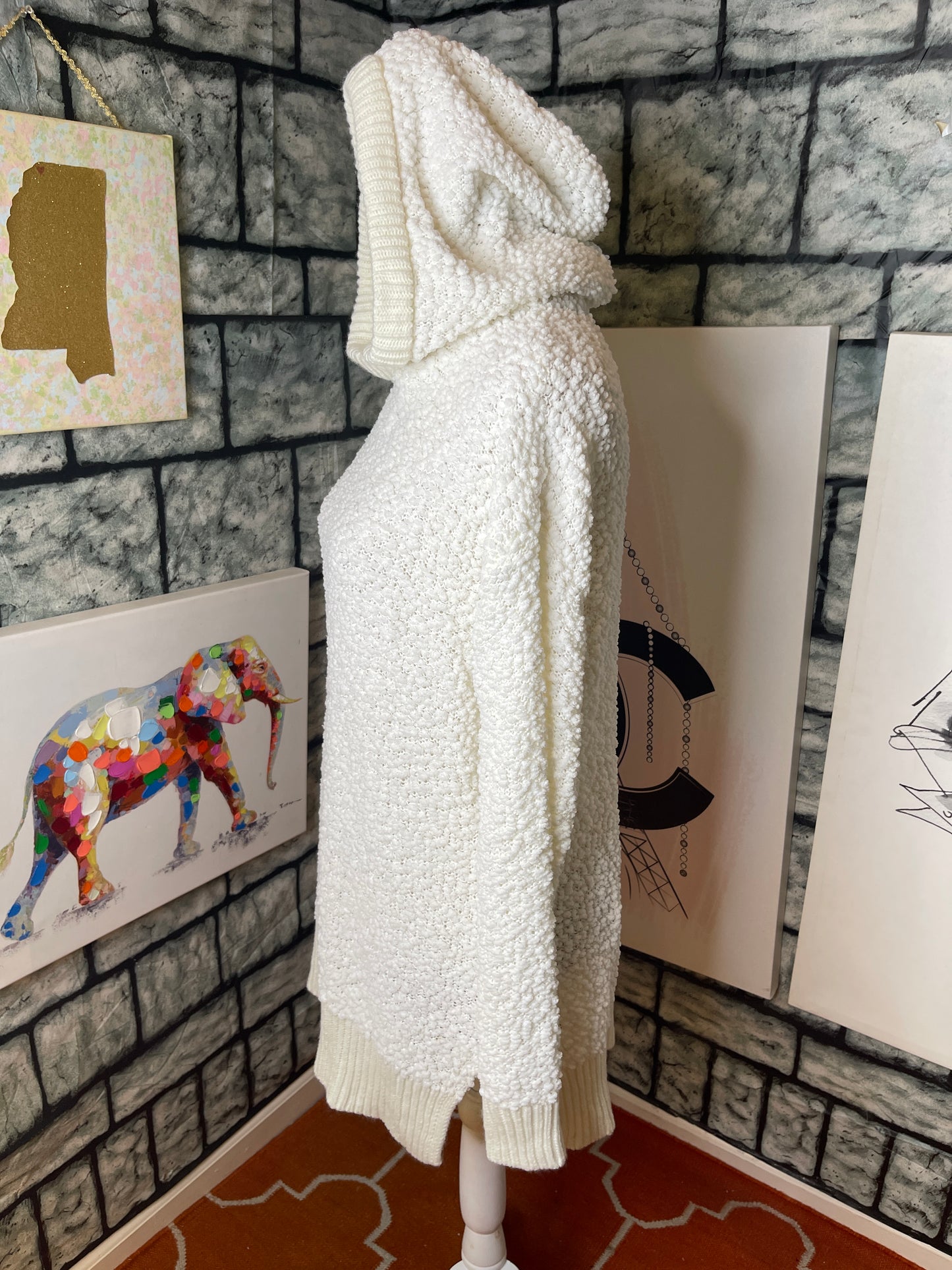 Zenana Premium White Soft Pullover Women sz Medium