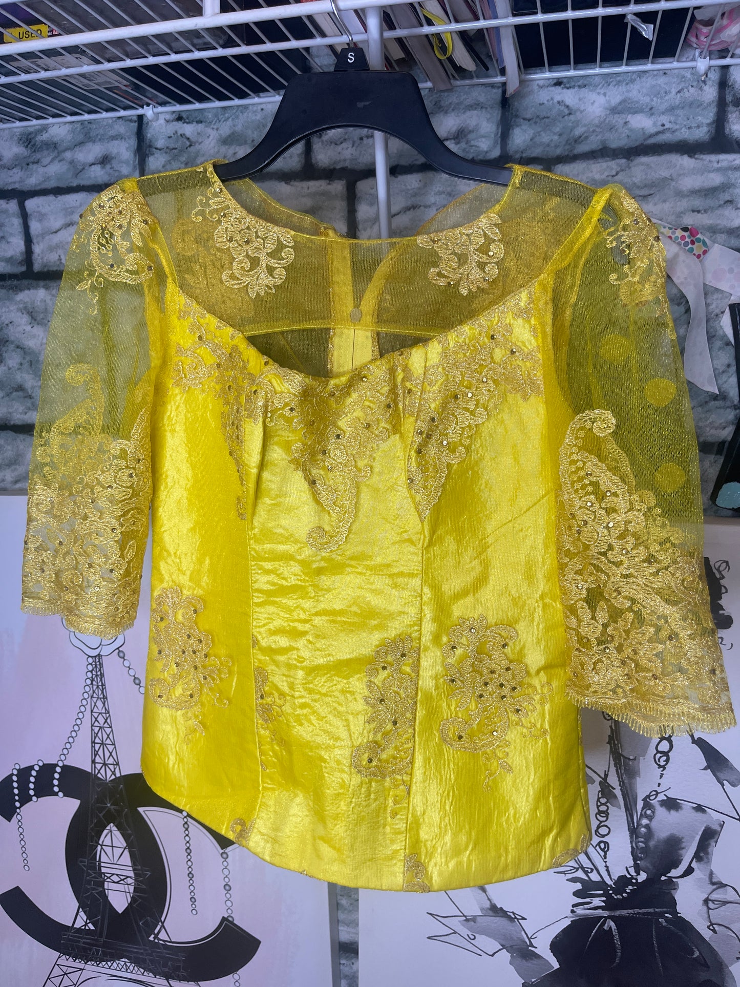 Yellow Blouse Women sz Small