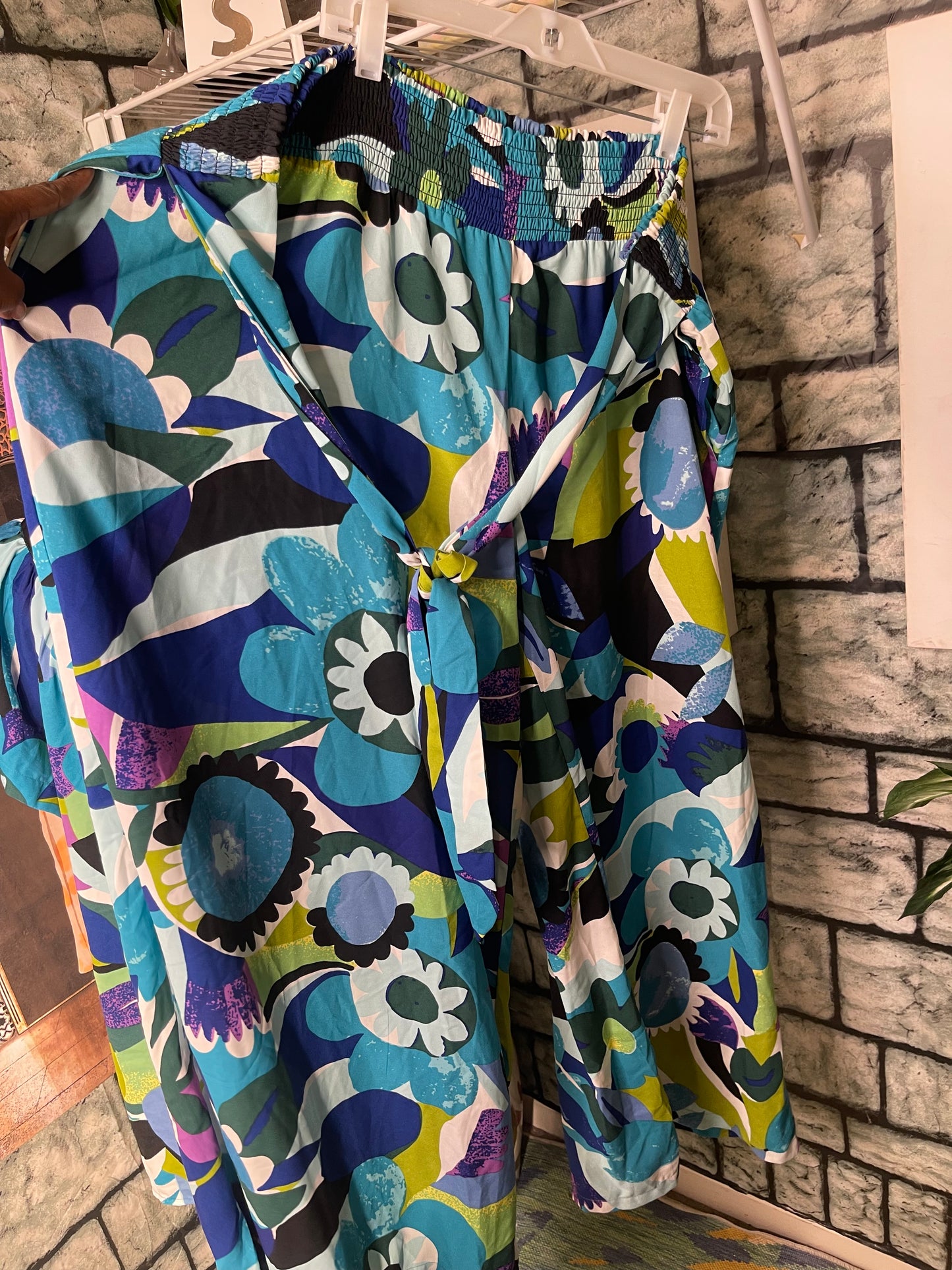 Ashley Stewart Blue 2 Piece Pants set Women sz 26/28