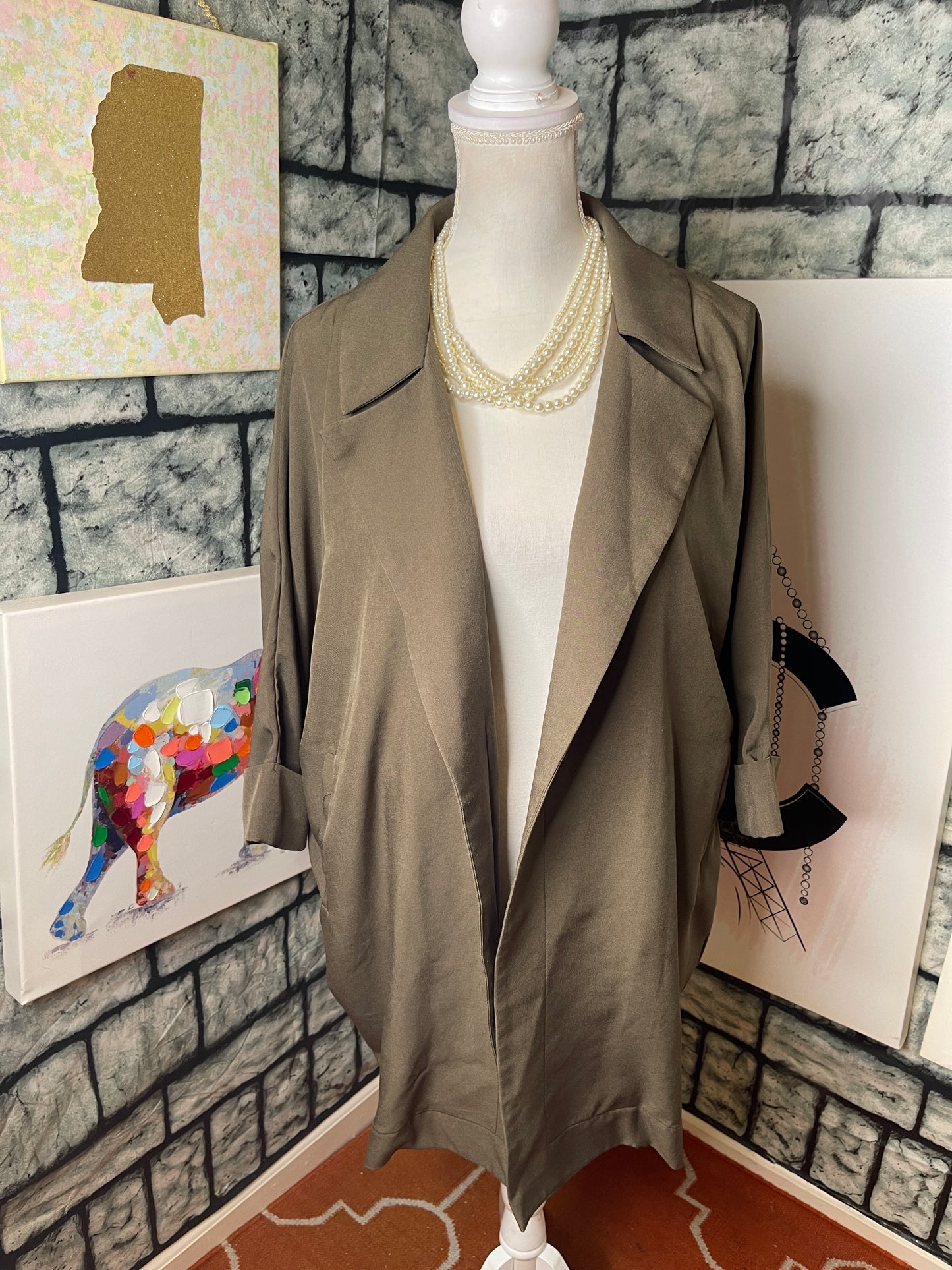 Sweet Rain Green Cover Blouse Women sz Medium