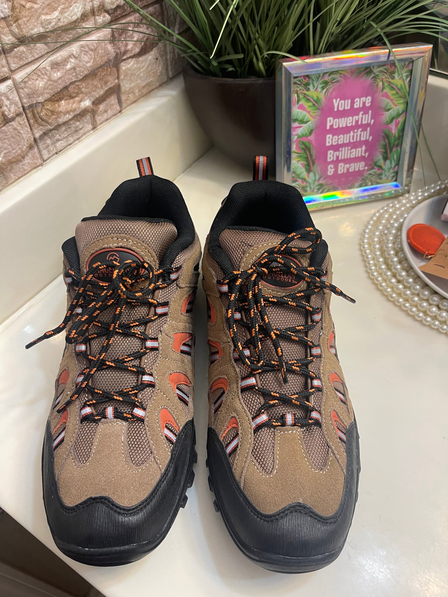 NEW Magellan Brown Hiking Sneakers Men sz 10