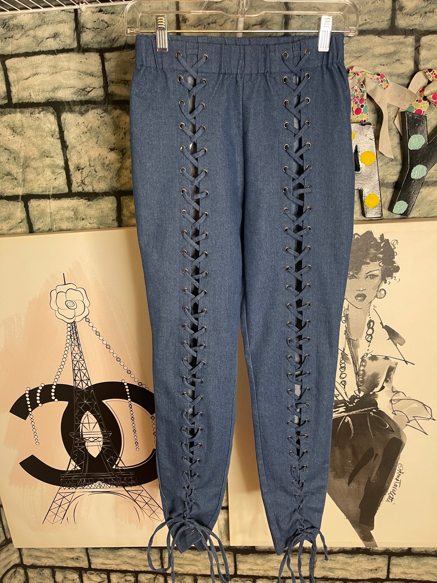 Forever 21 blue jeggings women sz small