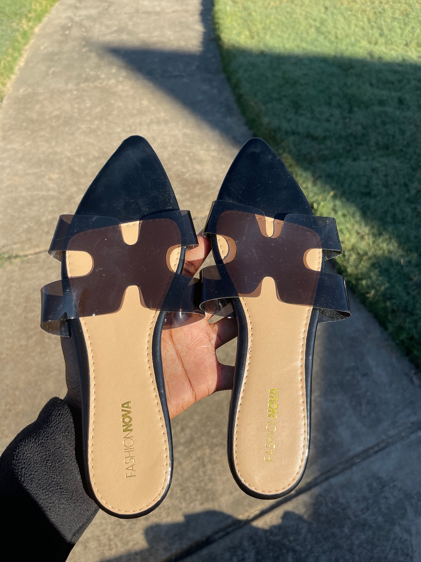 Fashion Nova Blak Sandals Women sz 8