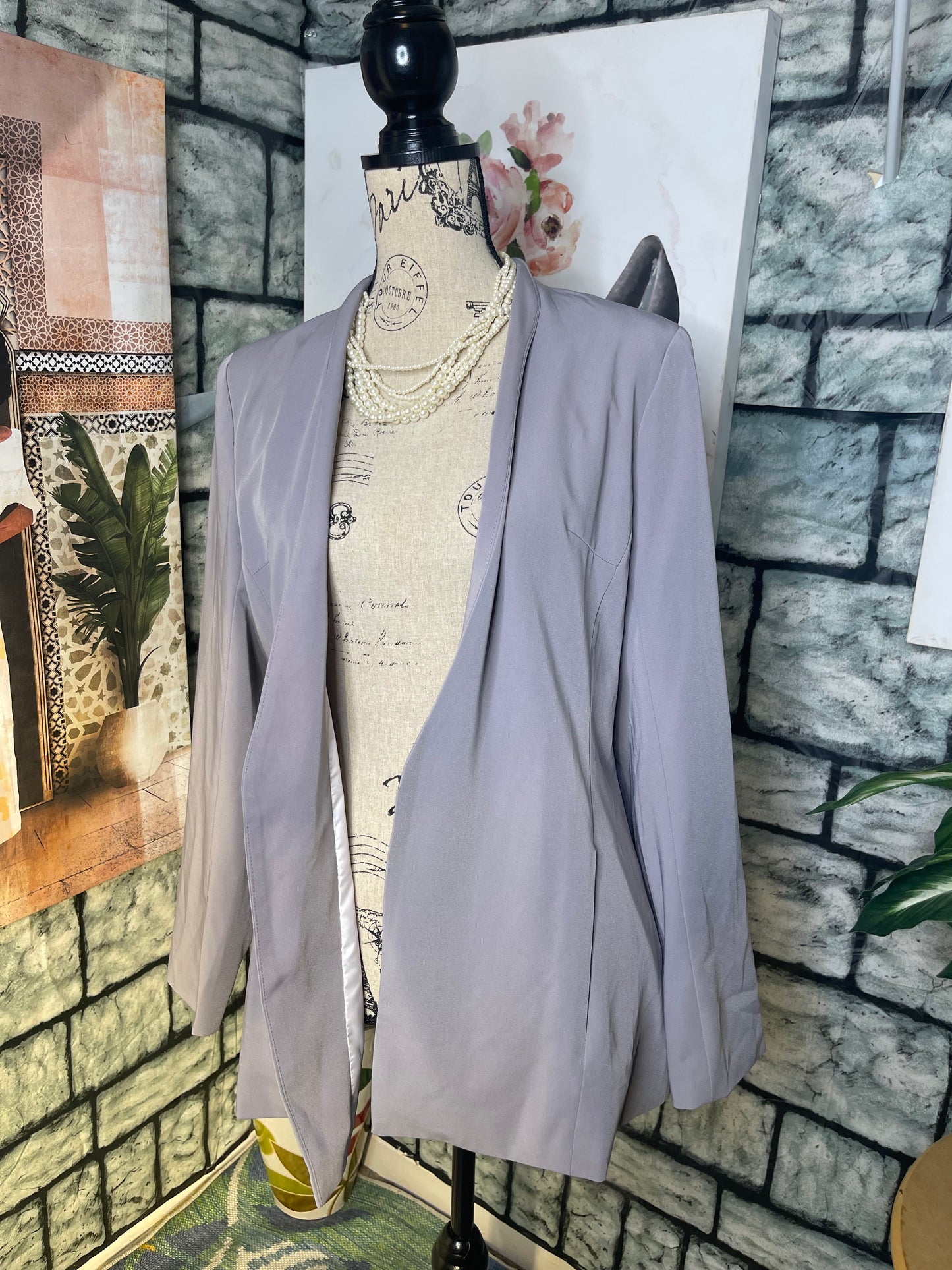 Gray Blazer Women sz Large