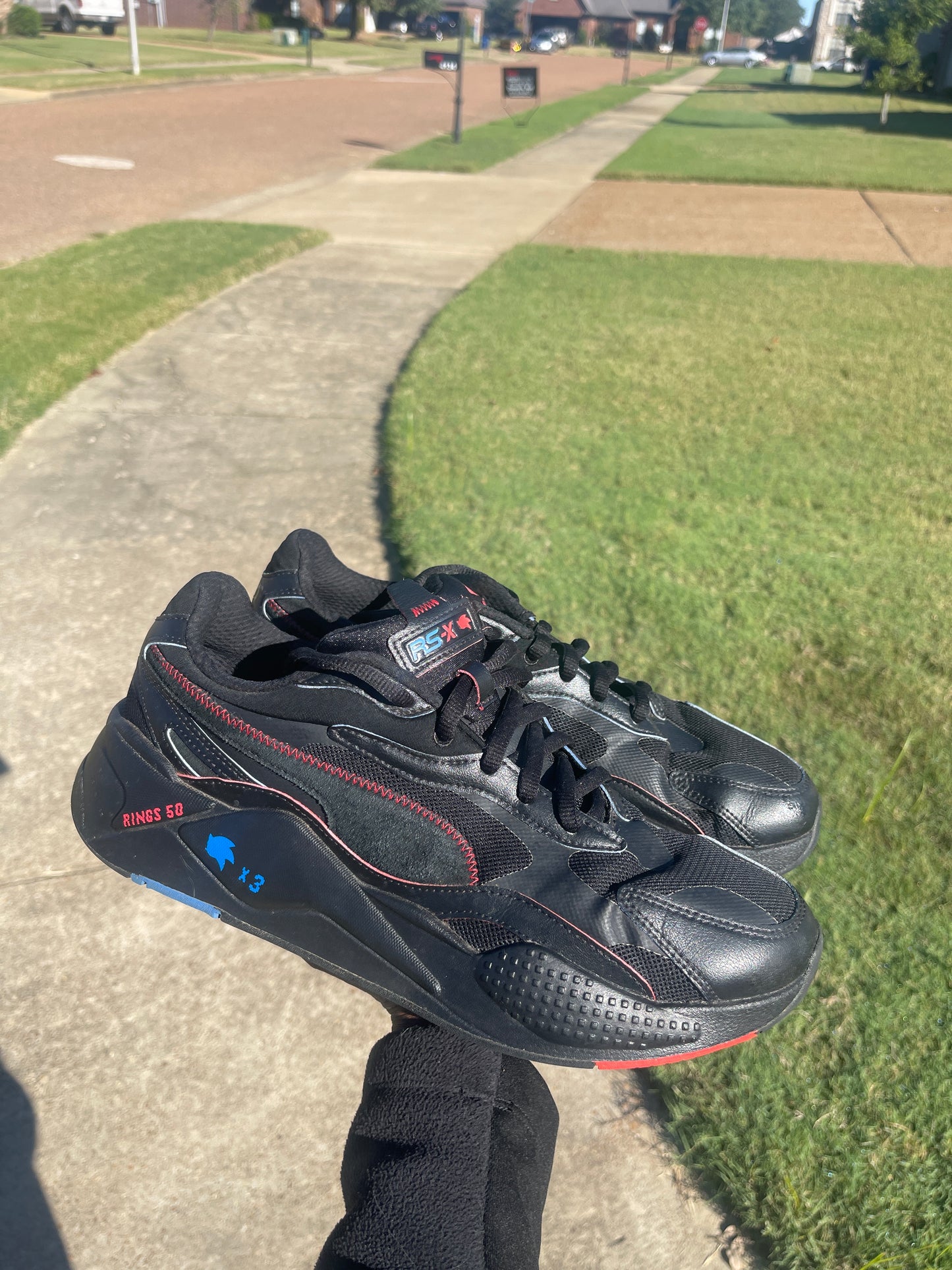 Puma RSX Sonic Black Red Men sz 11.5