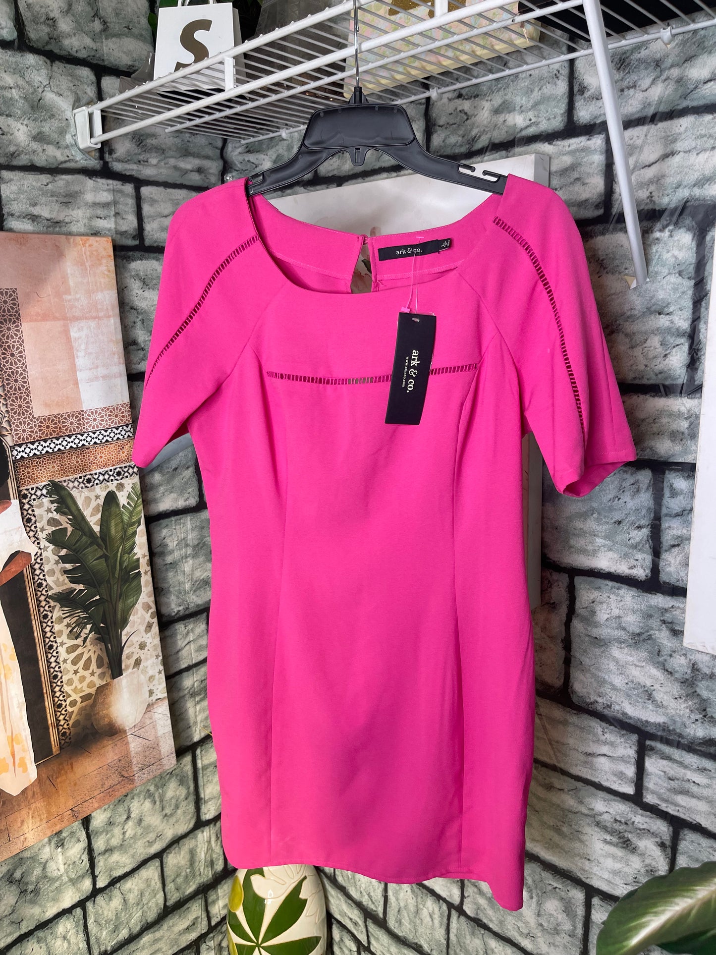 NEW Ark Co Pink Dress Women sz Large