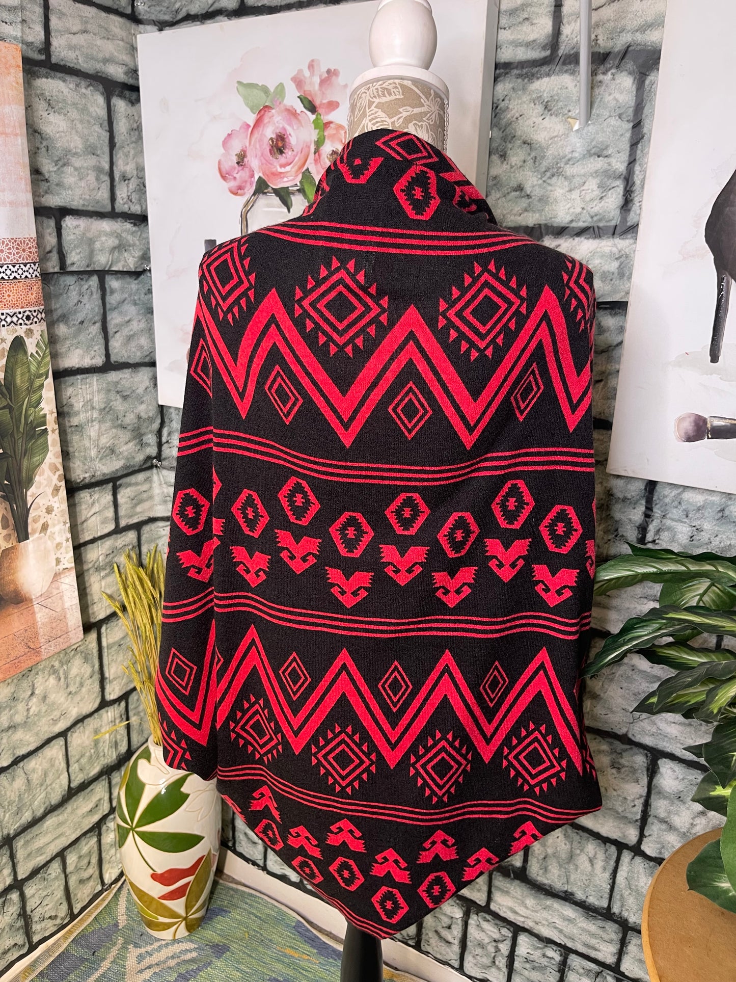 Brise & Blue Red black Cover Women sz Medium
