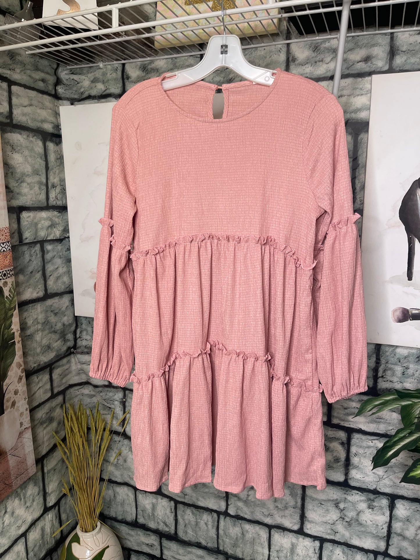Shein Pink Dress Girls sz 12/13Y