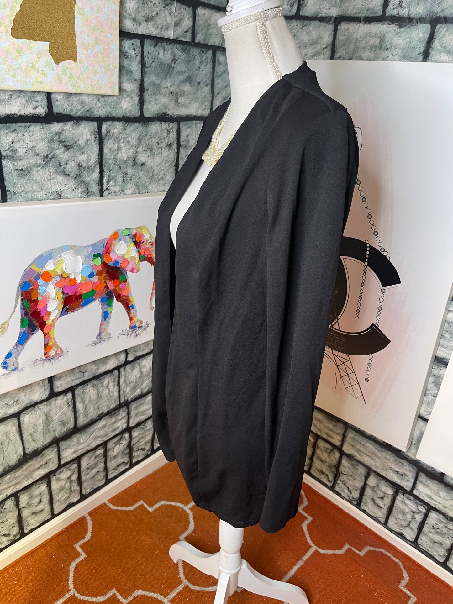 Fashion Nova Black Blazer Cover Women sz 1XL (fits like Large)