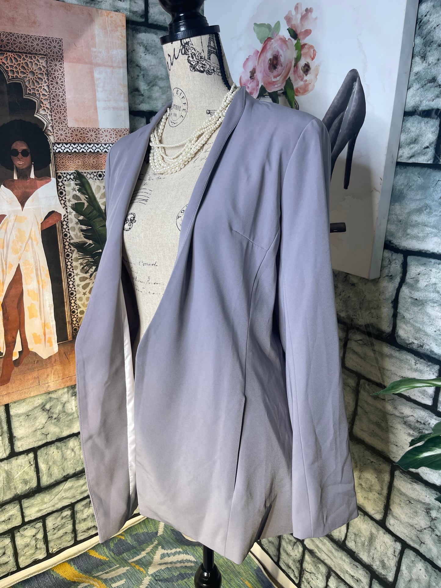 Gray Blazer Women sz Large