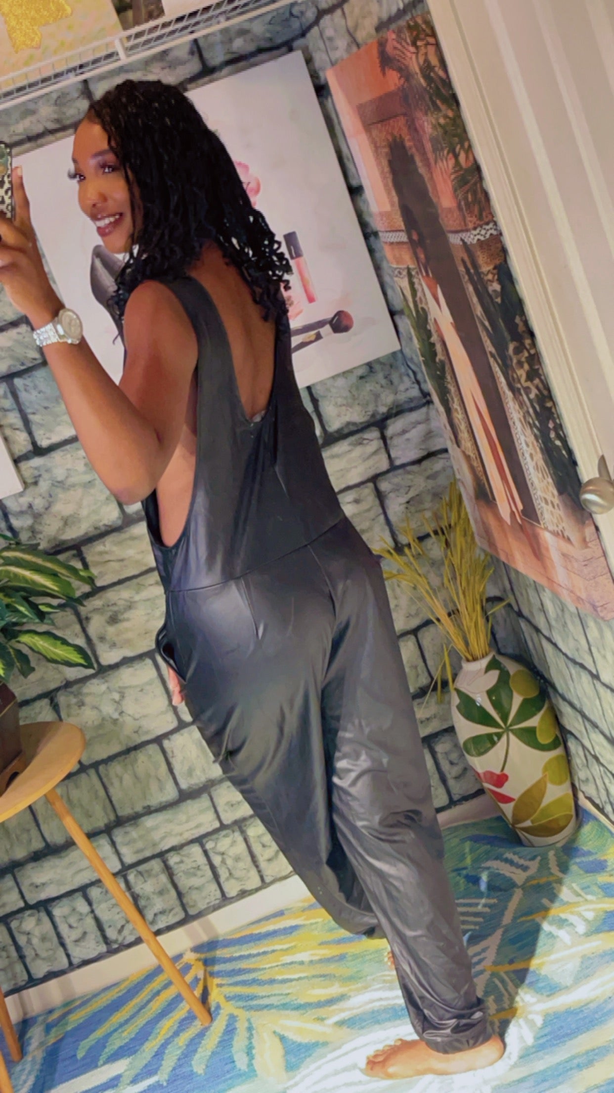 Curvy Girl Black Jumpsuit Women sz 2XL