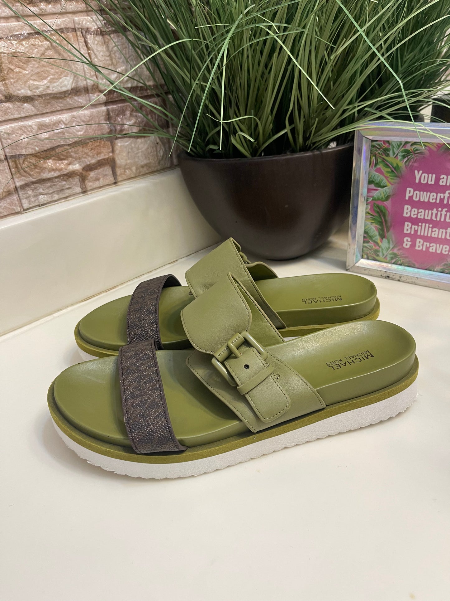 Michael Kors Green Sandals Women sz 8