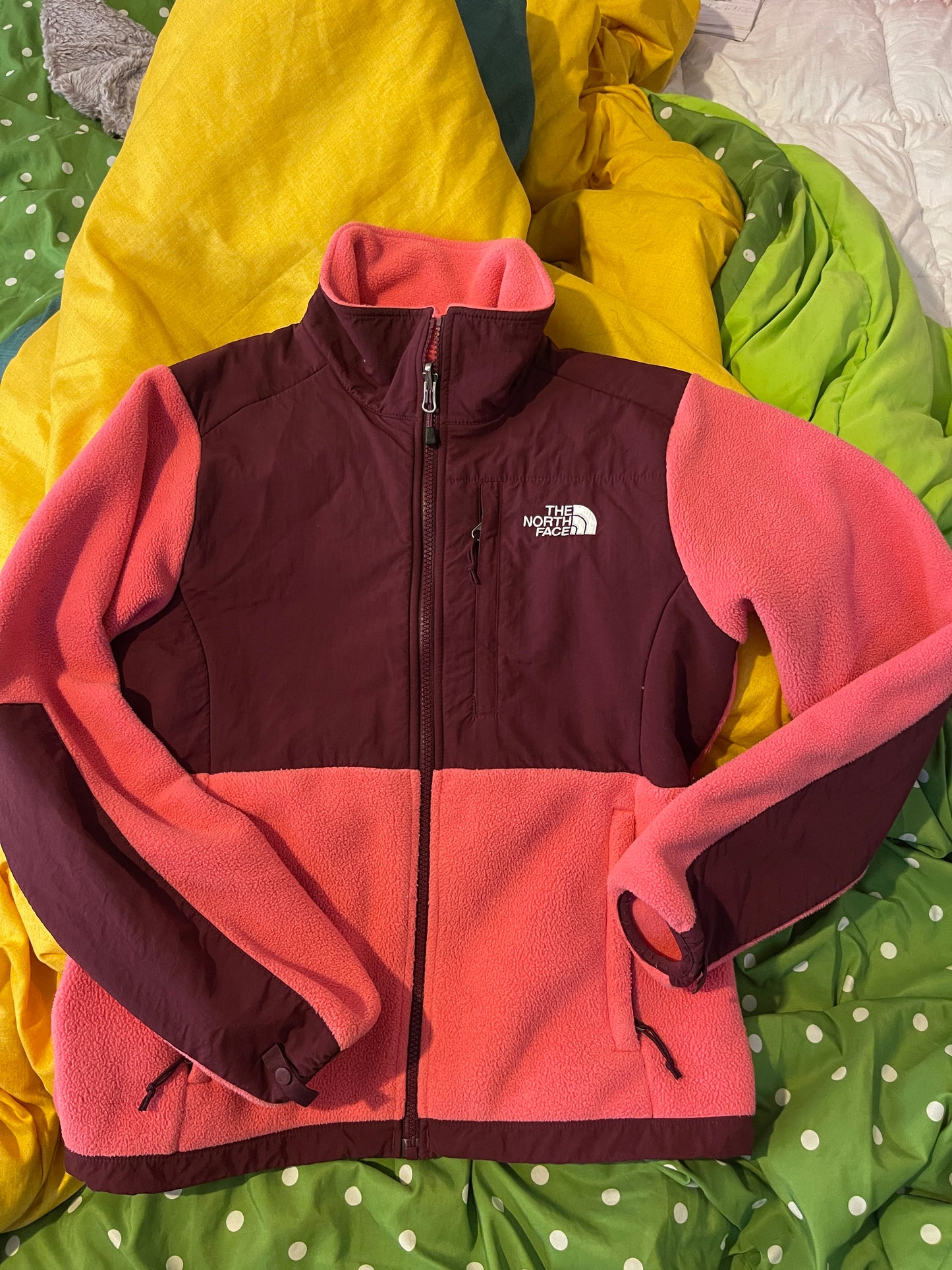 The north face jacket pink women sz small