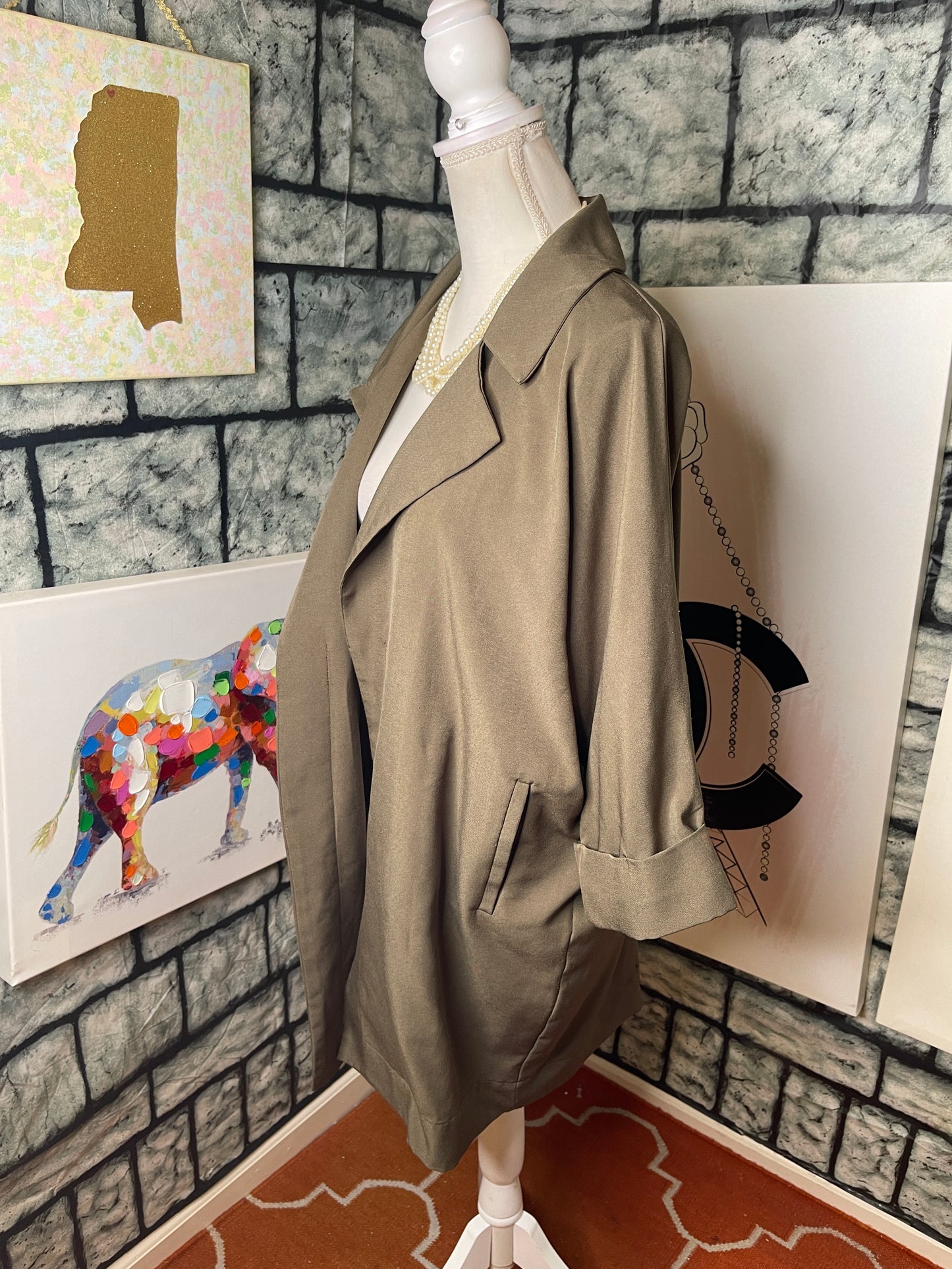 Sweet Rain Green Cover Blouse Women sz Medium