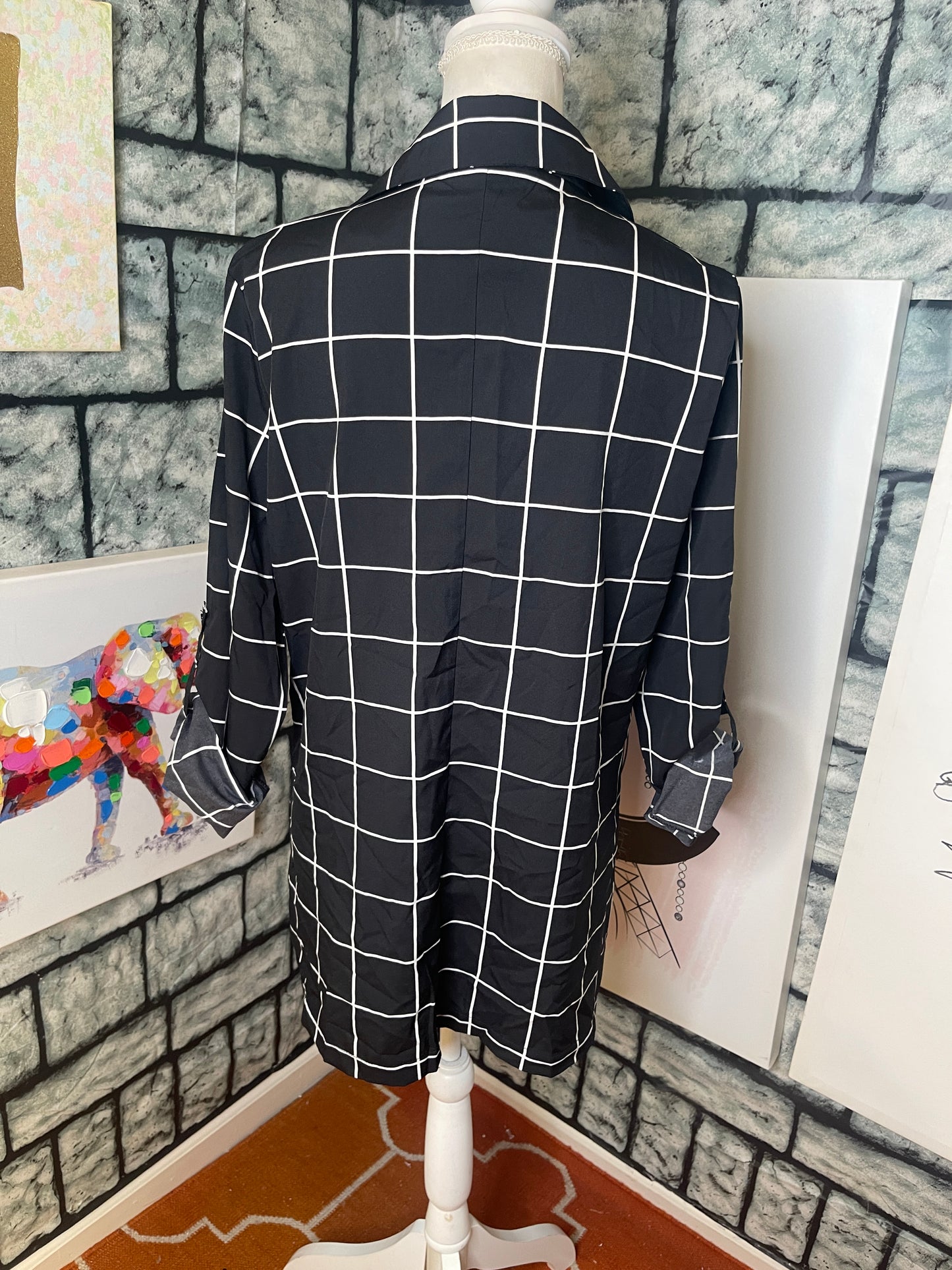 Black White Cover Women sz Large