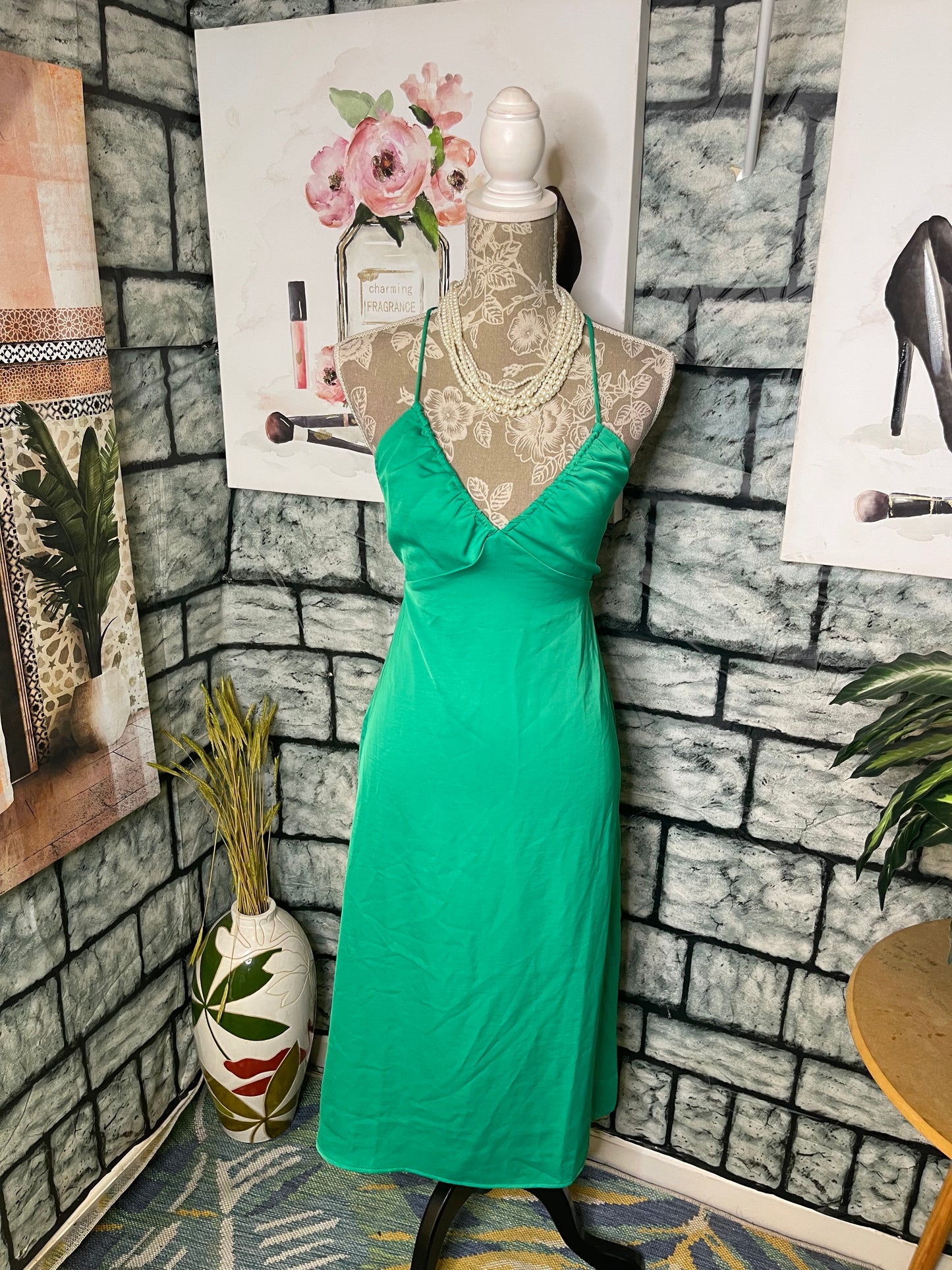 A New Day Green Dress Women sz Small