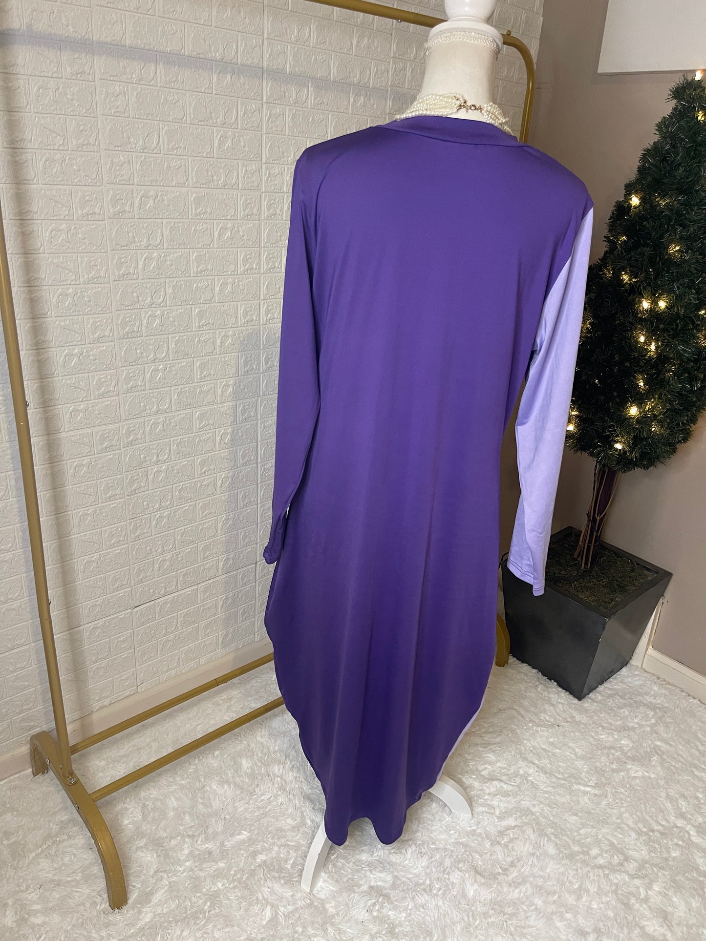 Shein Purple Dress Women sz 2XL