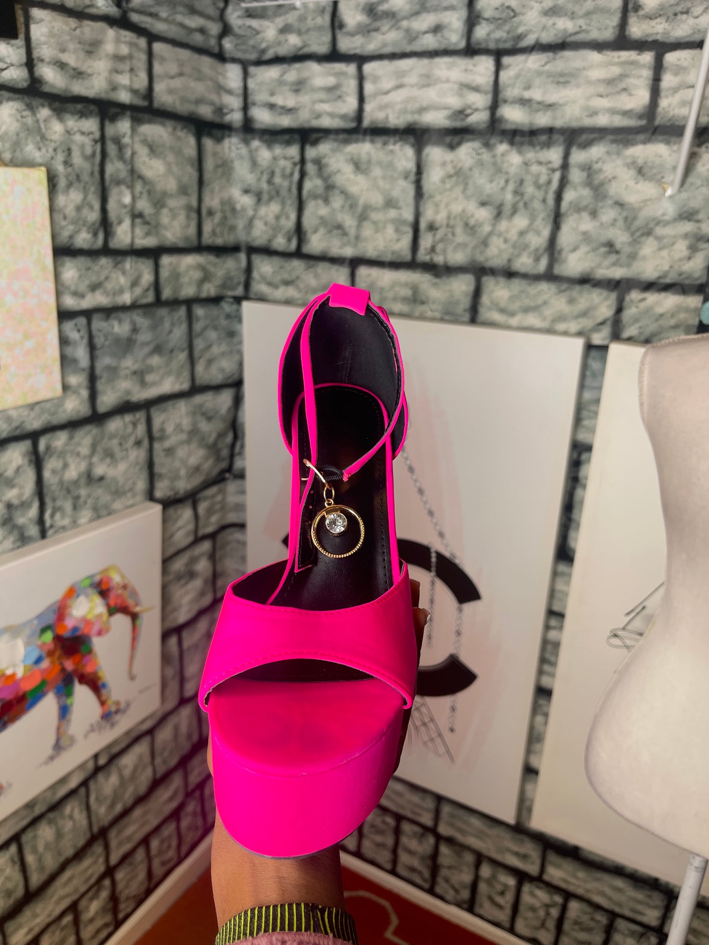 Pink platform heels women sz 9