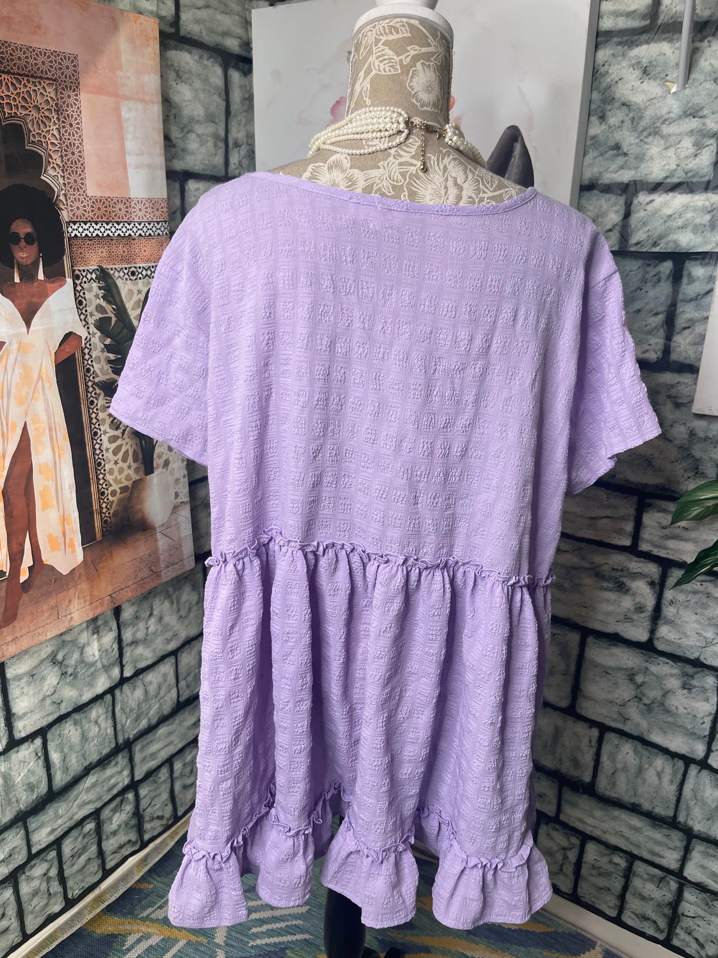 Entro Purple Blouse Women sz XL