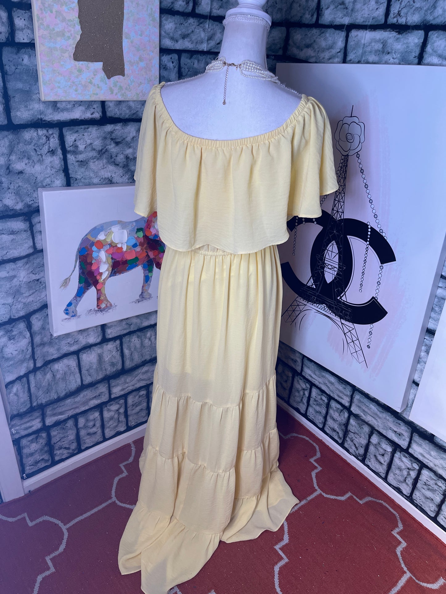 Venus Yellow Dress Women Sz 14