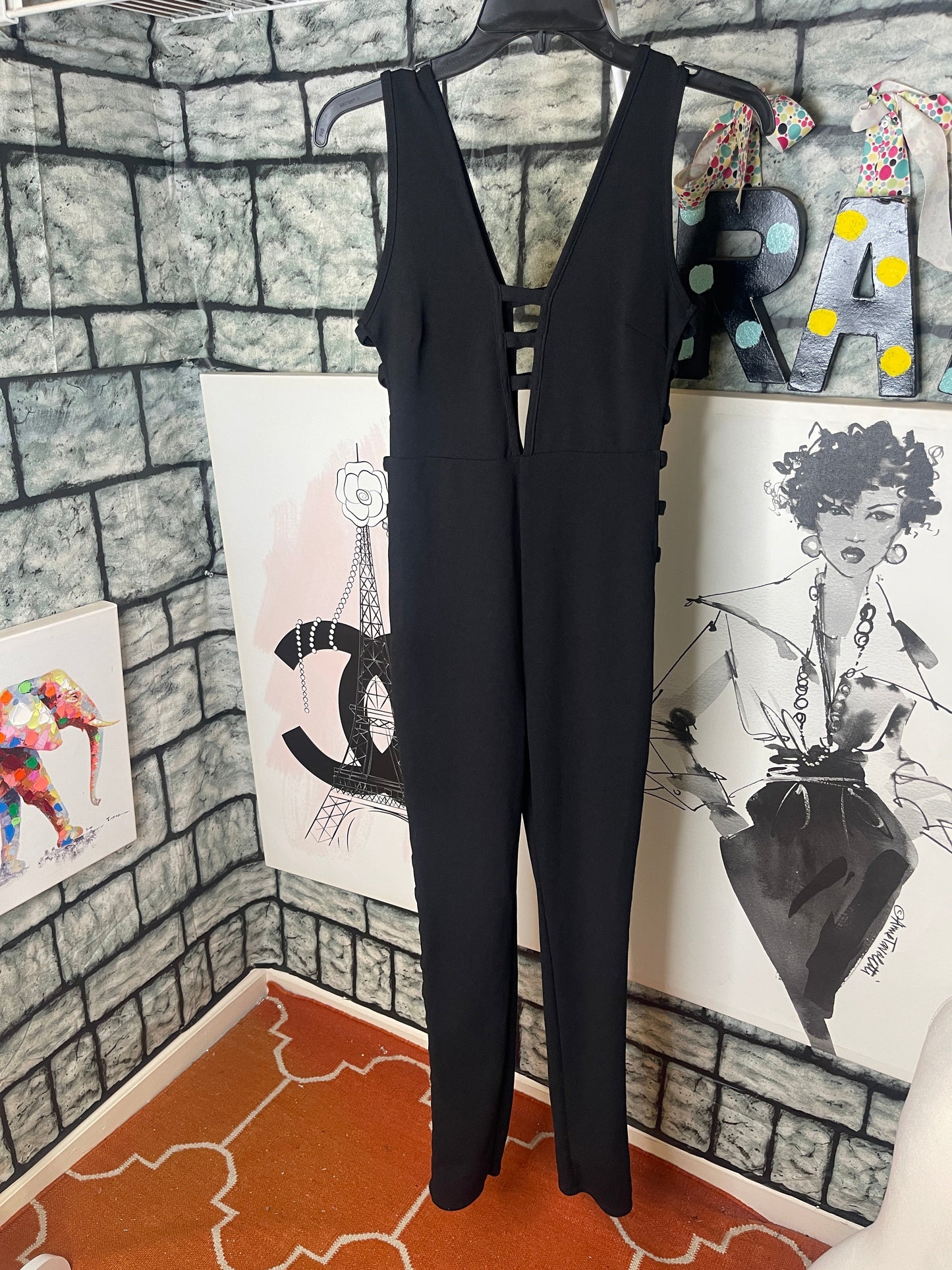 Fashion Nova Jumpsuit Black Women sz Medium