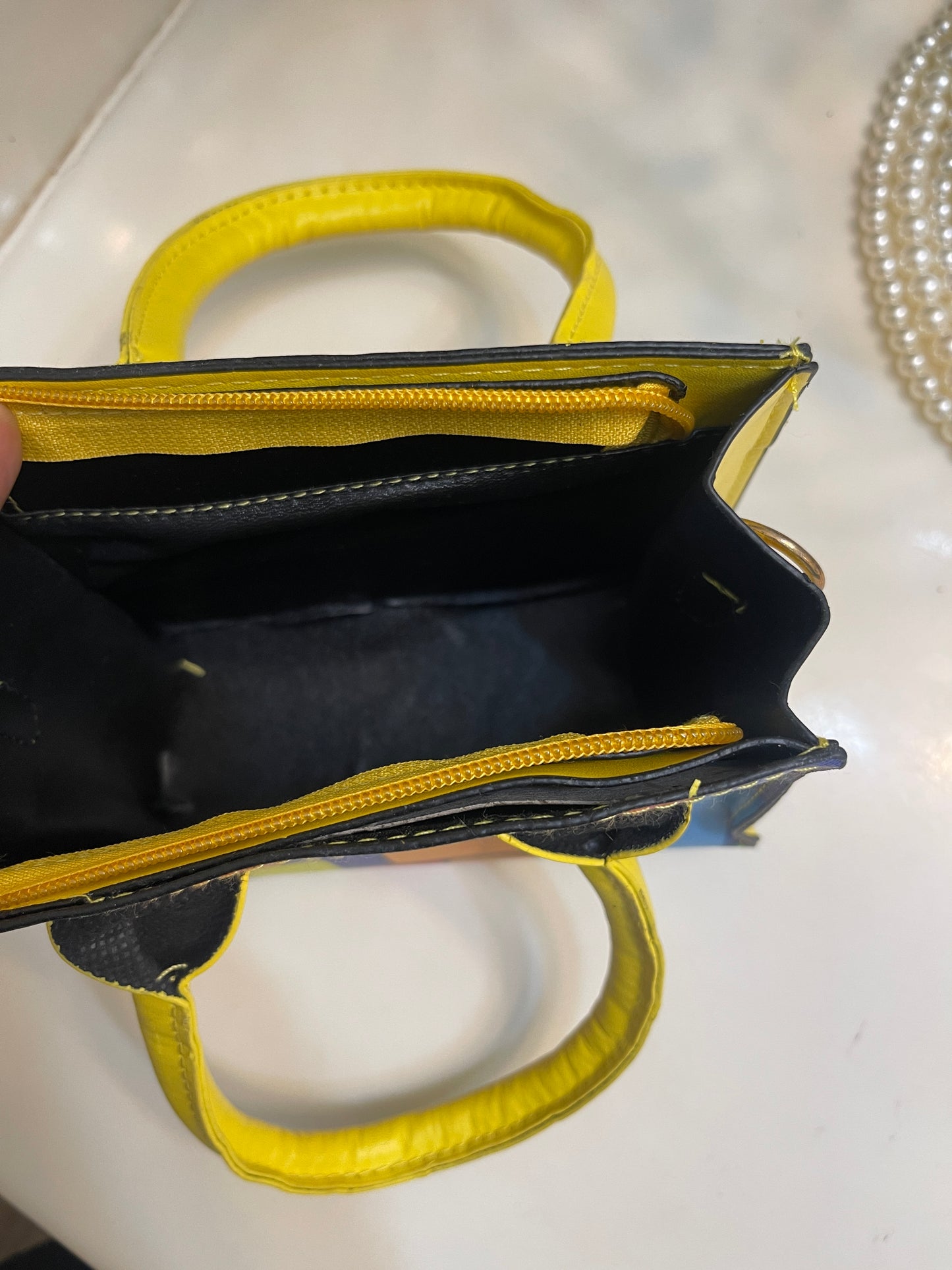 Yellow small colorblock bag