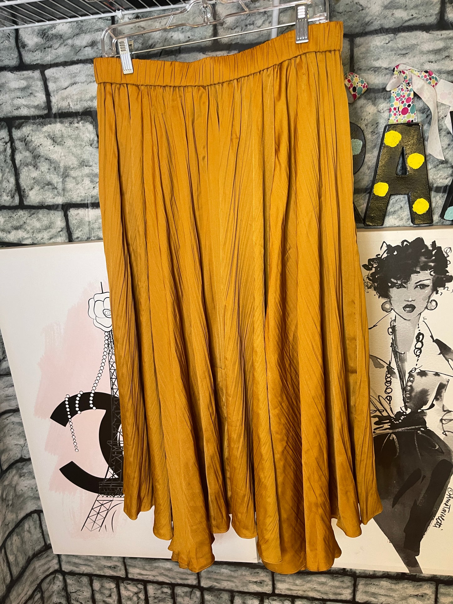 Anthropologie Brown Skirt Women sz Large