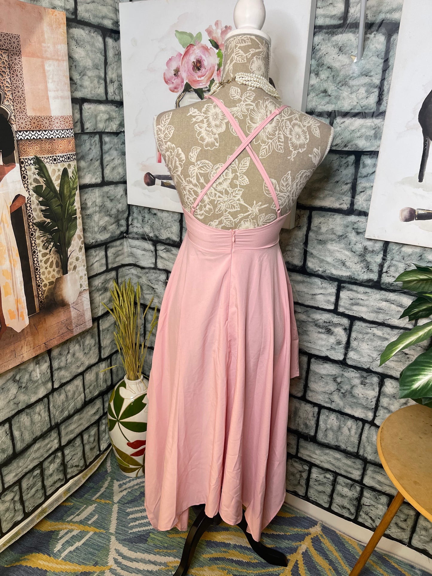 Yoins Pink Dress Women sz XS