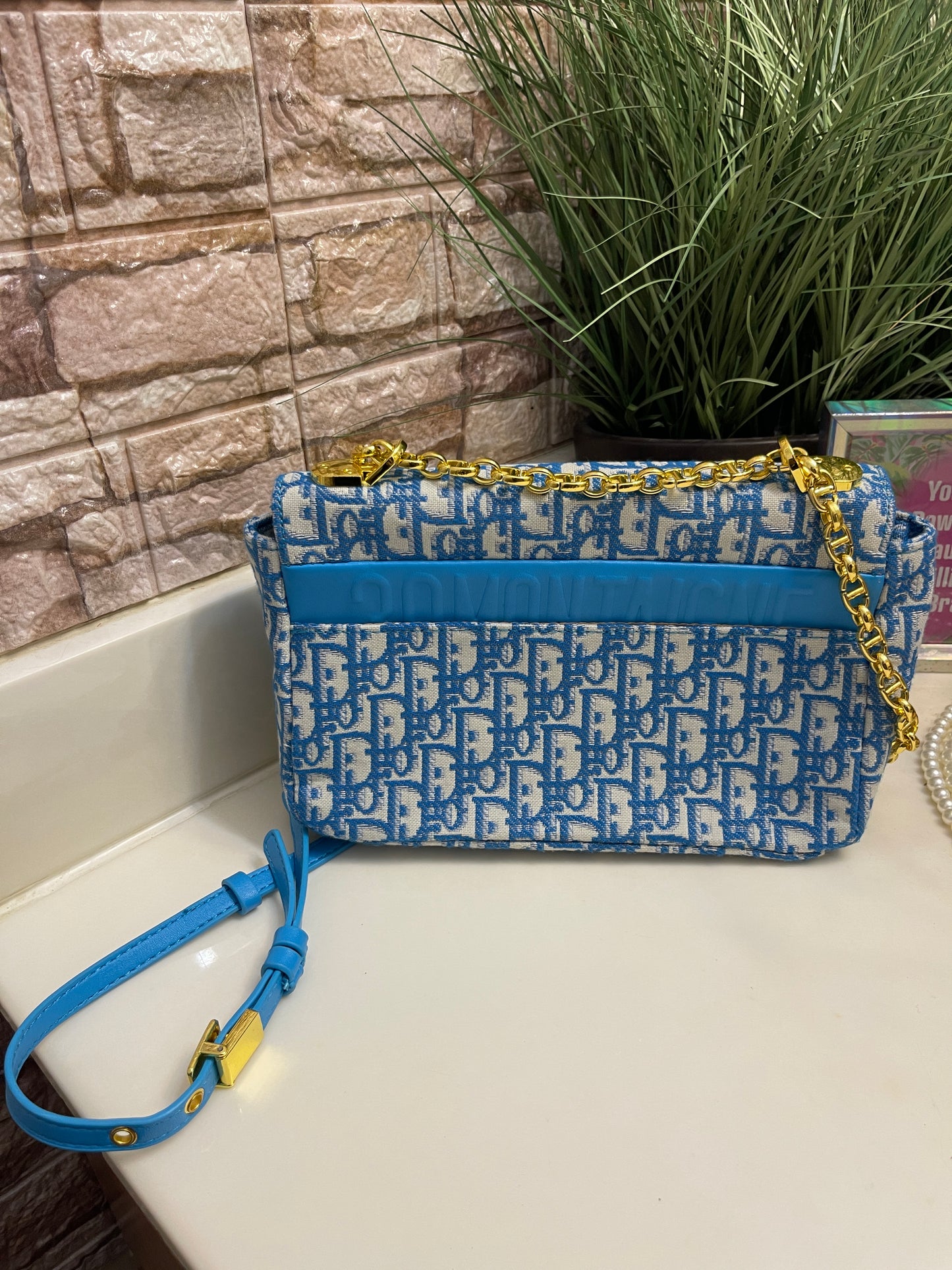 NEW Blue "CD" Fashion Handbag / Crossbody