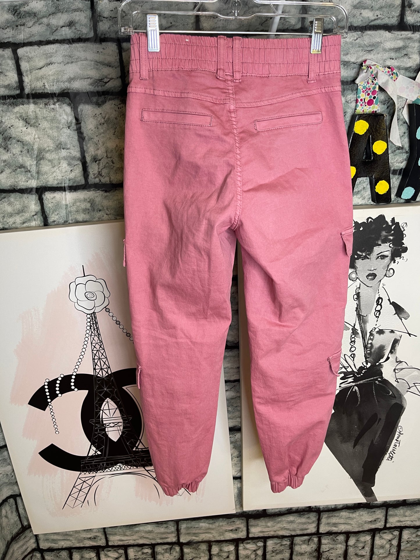 VIP Pink Cargo Joggers Women sz 3
