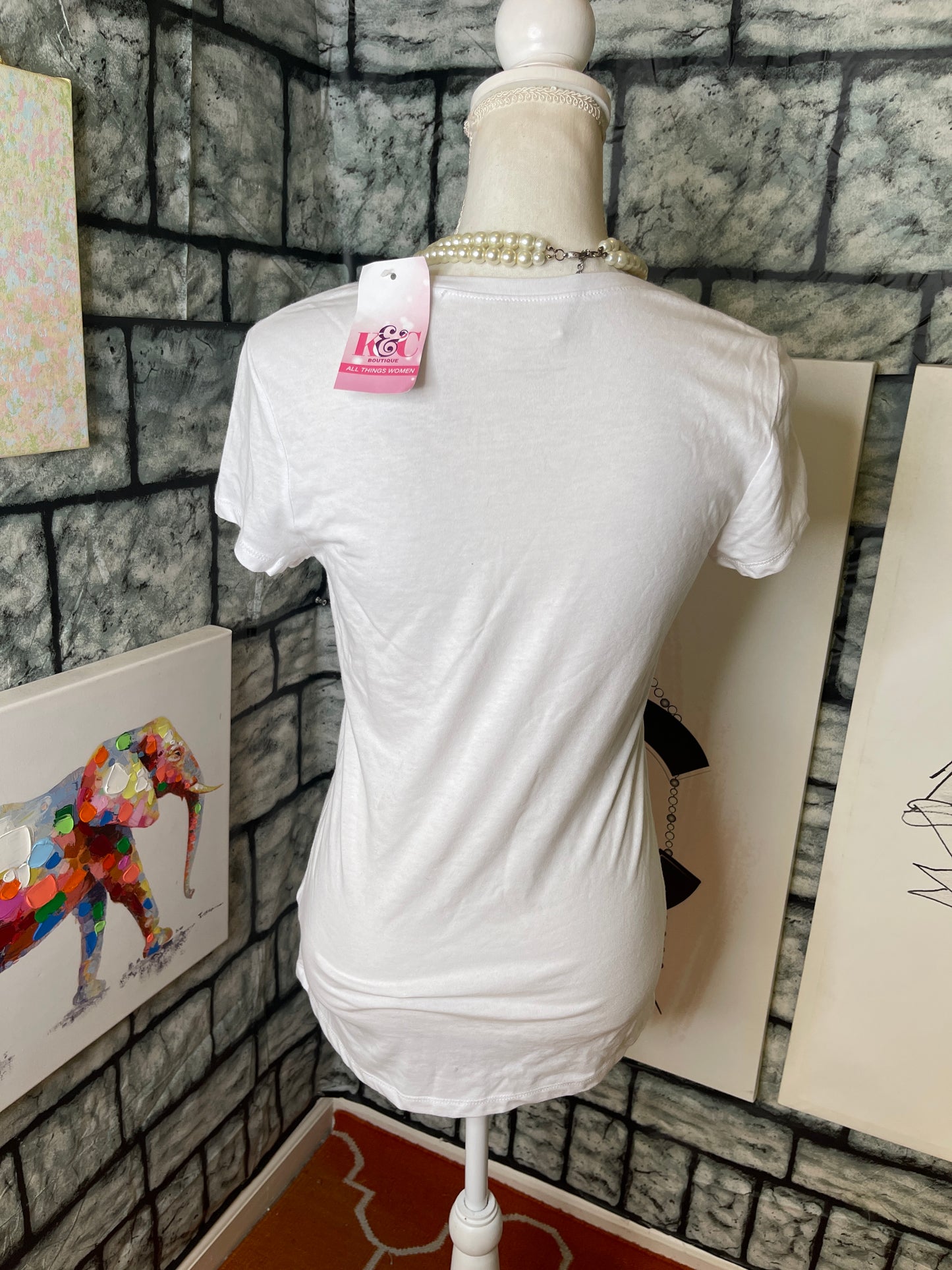 “Louis Vuitton” white purple t shirt women sz Large