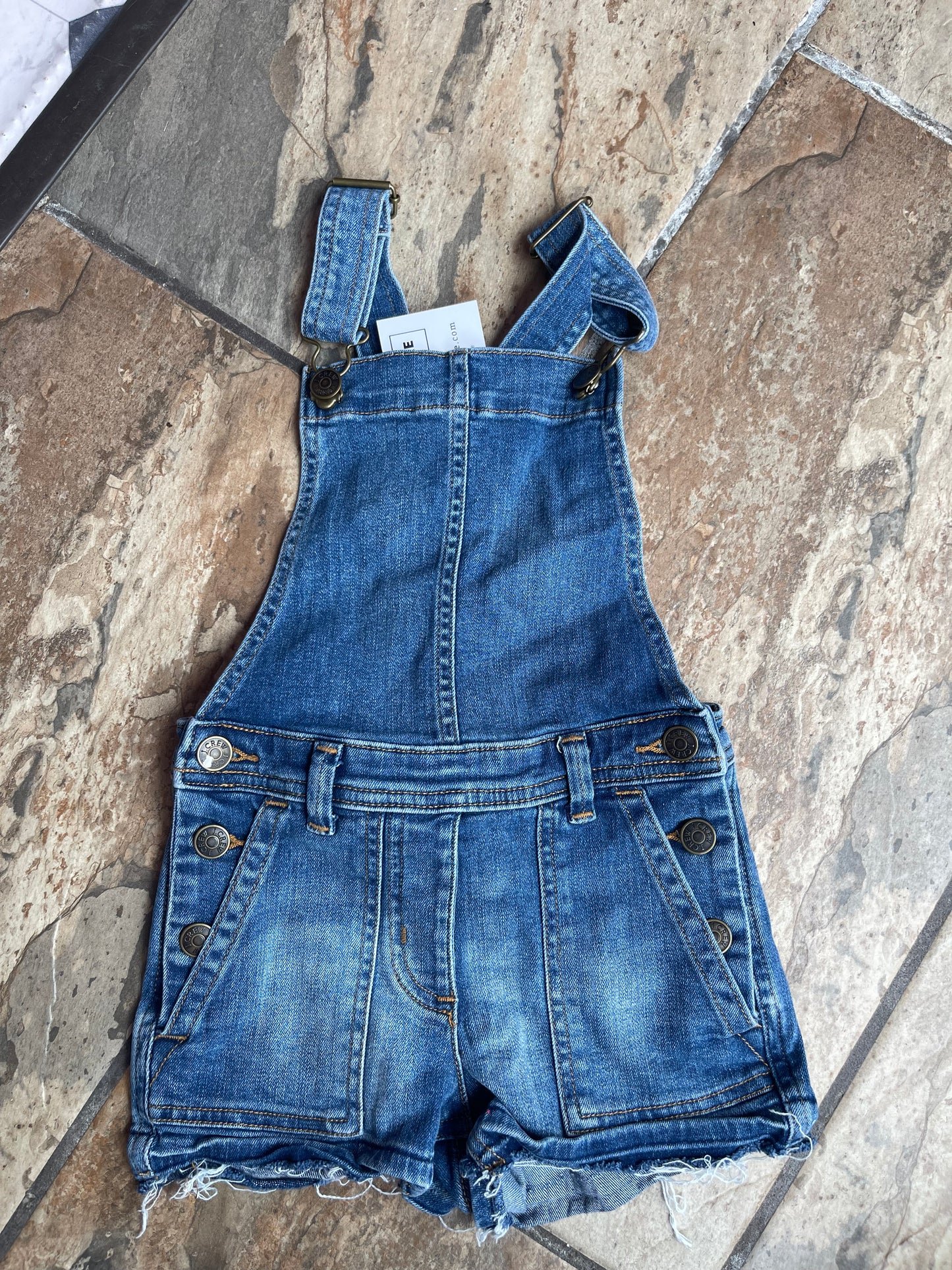 Crewcuts Blue Denim Coveralls Girls sz 4T
