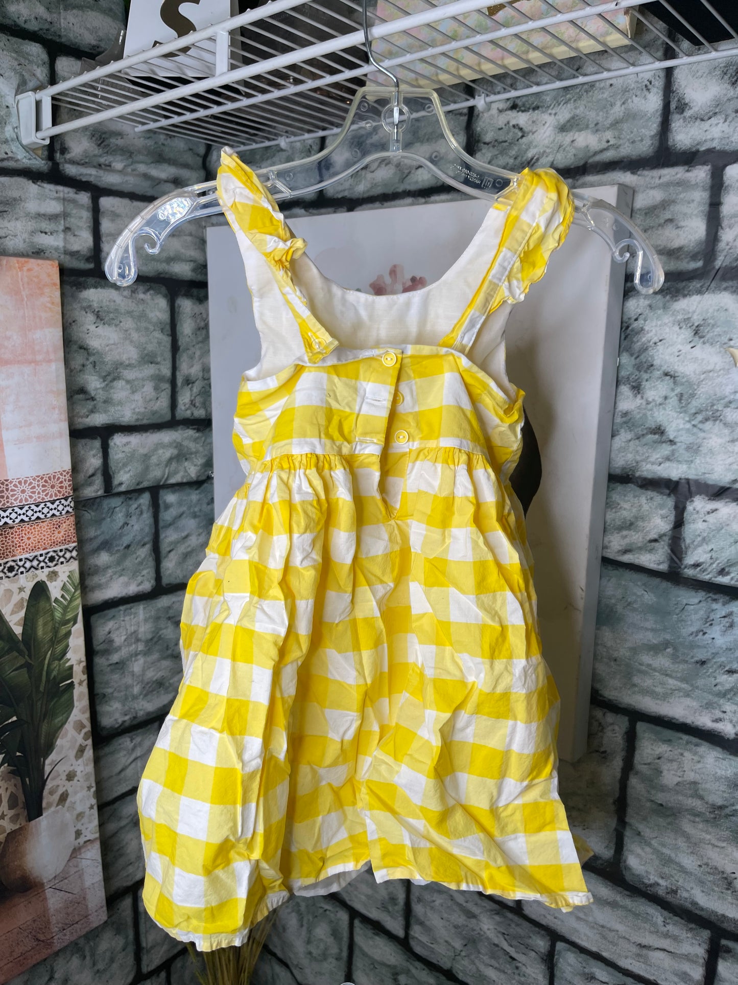 Max Studio Yellow White Dress Girls sz 6