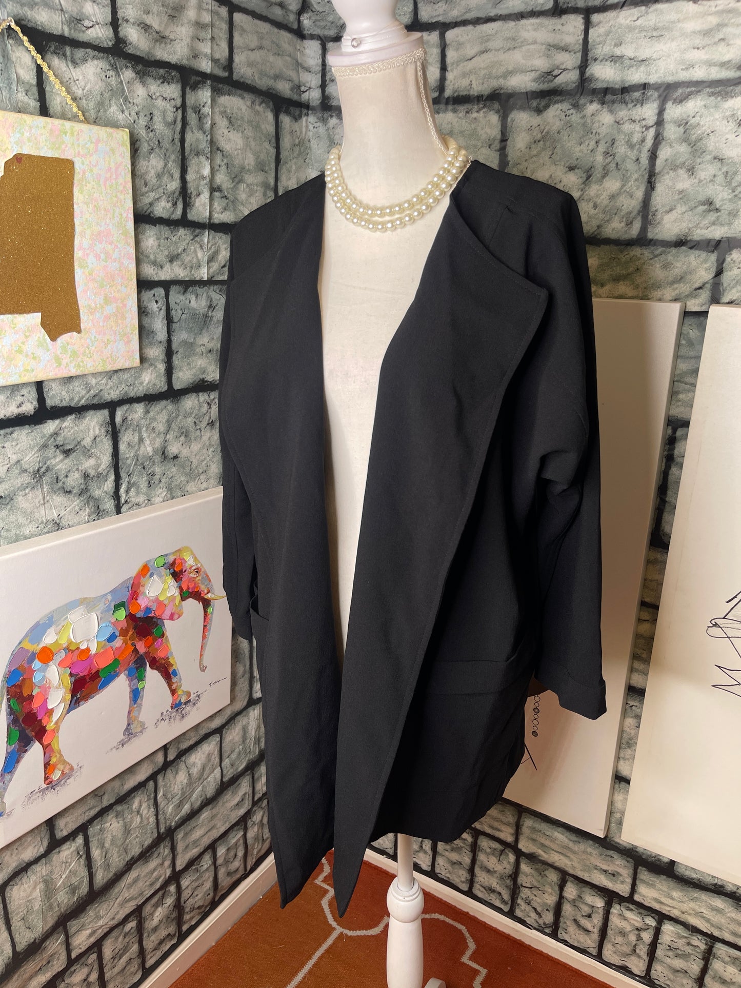 DR2 black blazer cover women sz Medium