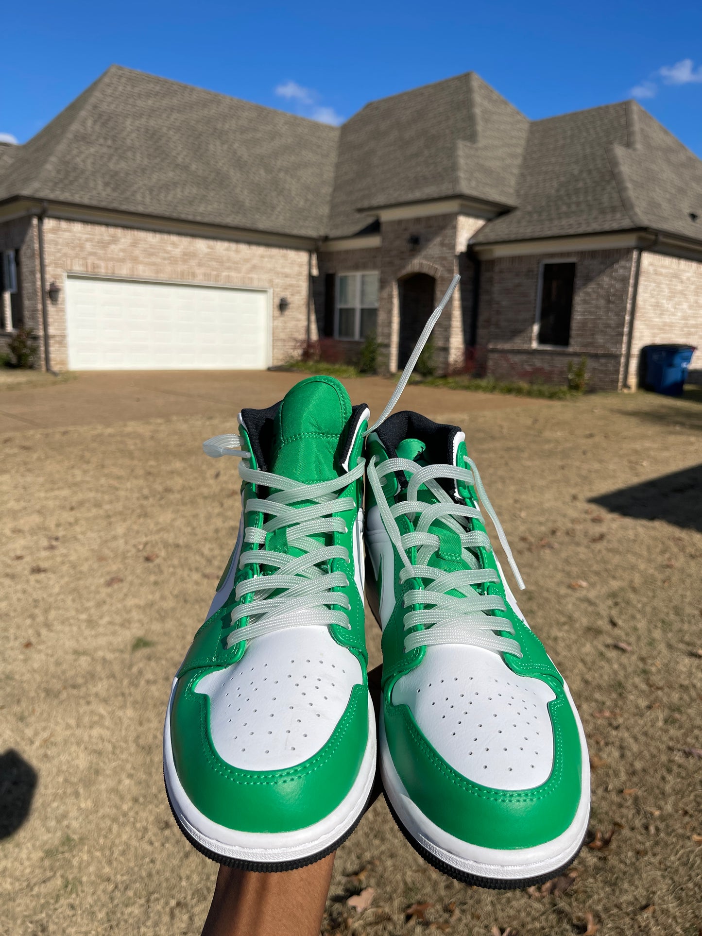 NEW Nike air Jordan lucky green Men sz 11