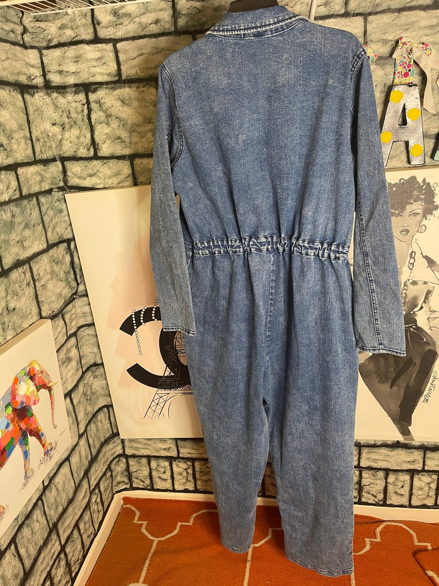 Wild fable blue denim jumpsuit women sz xL