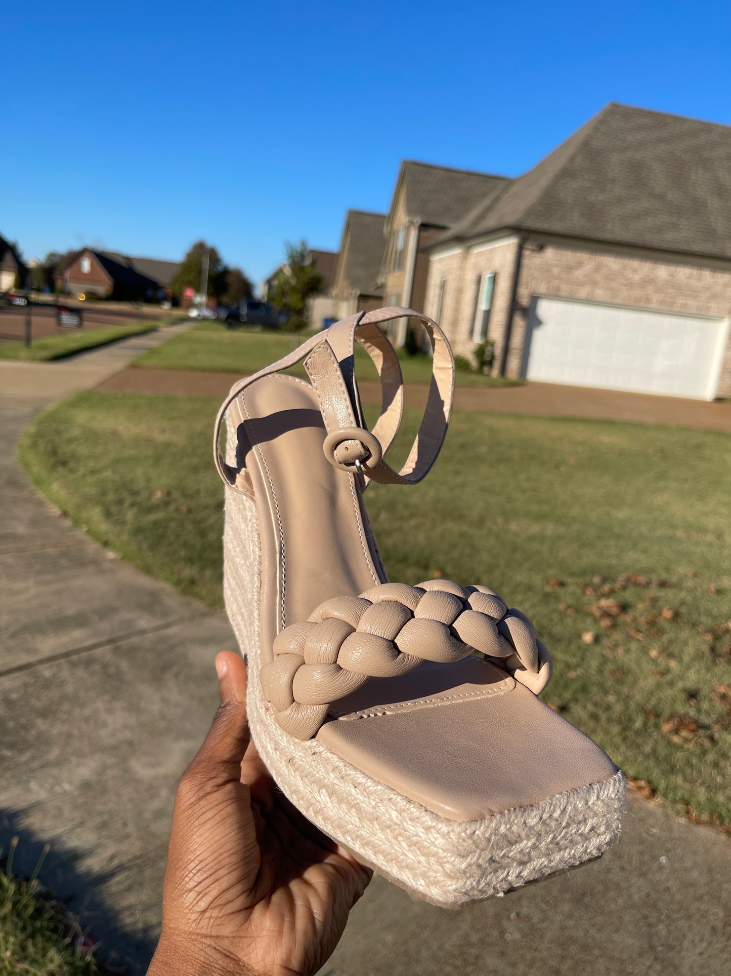 NEW Nude square toe wedges women sz 10