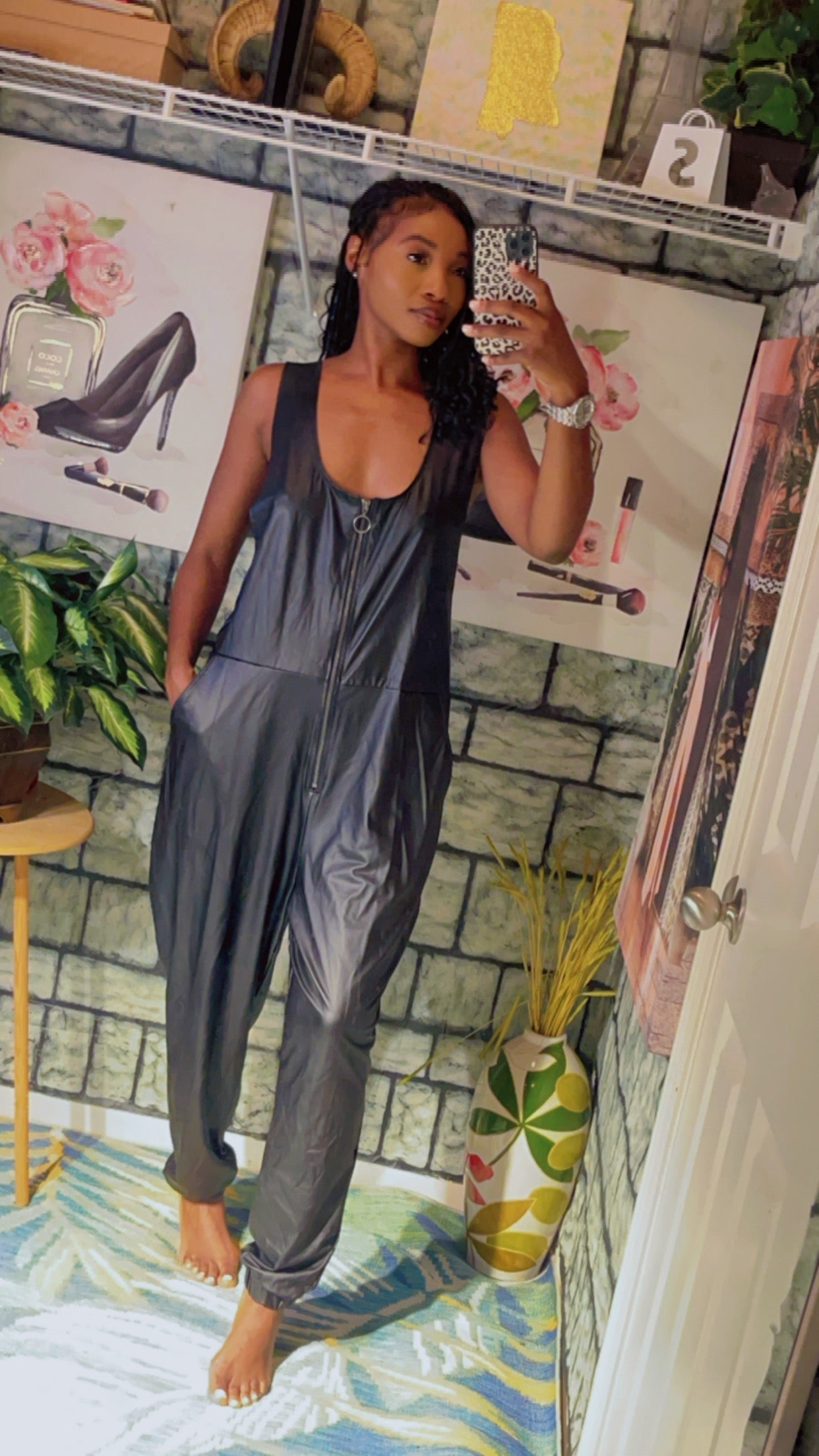 Curvy Girl Black Jumpsuit Women sz 2XL