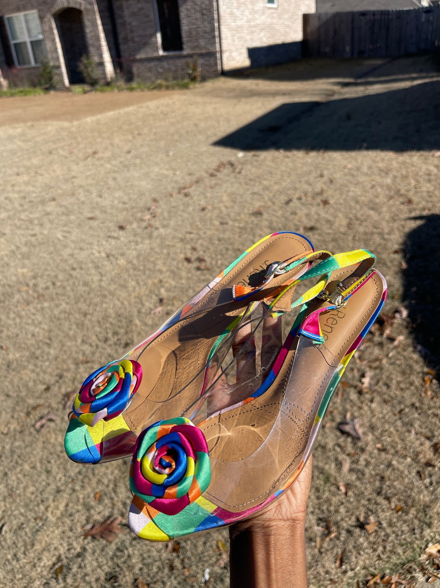 J Renee Colorful low heels women sz 9