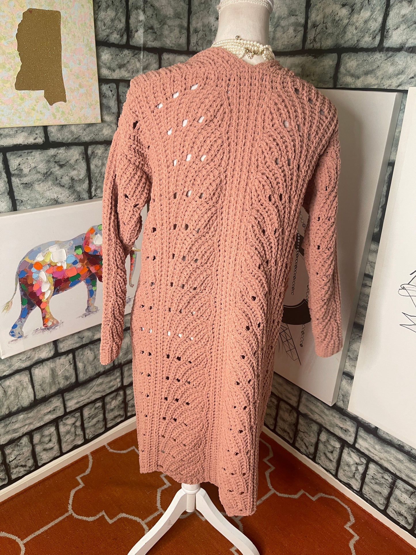 Moon & Madison Pink Cardigan Women sz Small