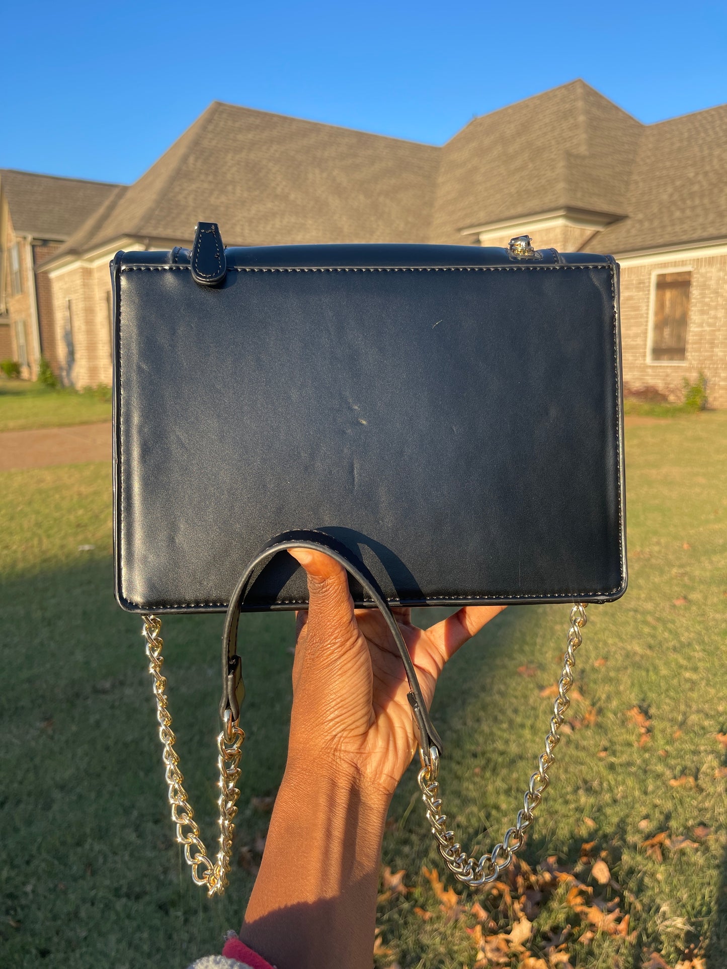 Just Fab black tan handbag crossbody